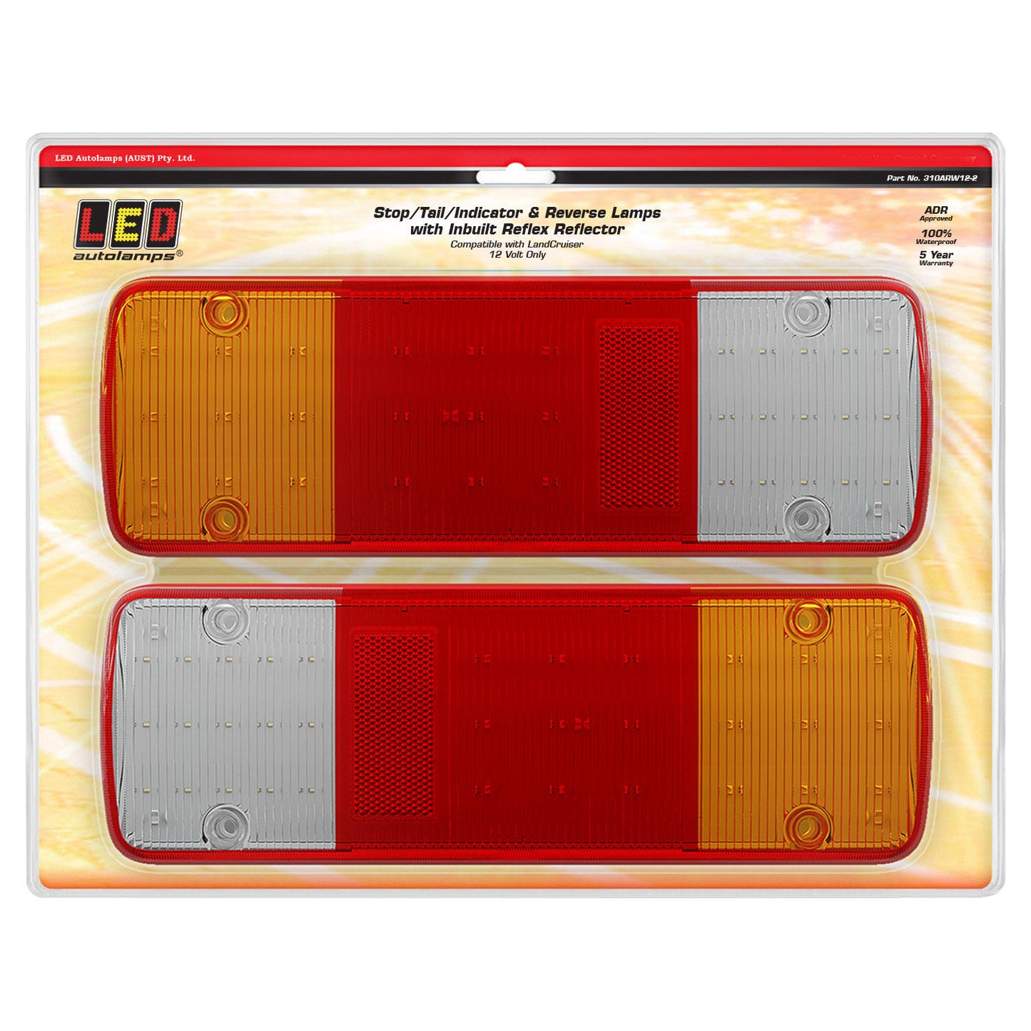 LED Autolamps Tail Light Assembly - 310ARW12-2