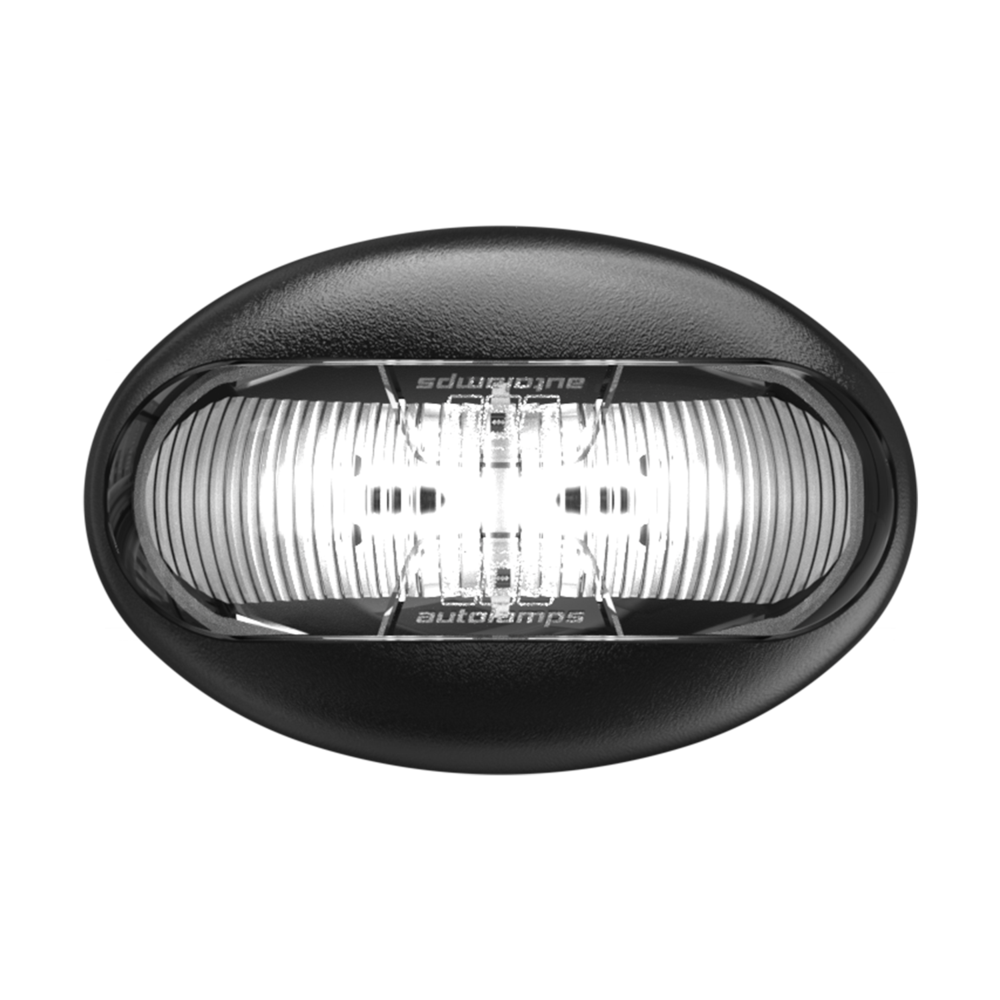 LED Autolamps LED Autolamps Budget Front End Outline Marker Lamp, Black Bracket, 12/24V, Single Blister - 50WM