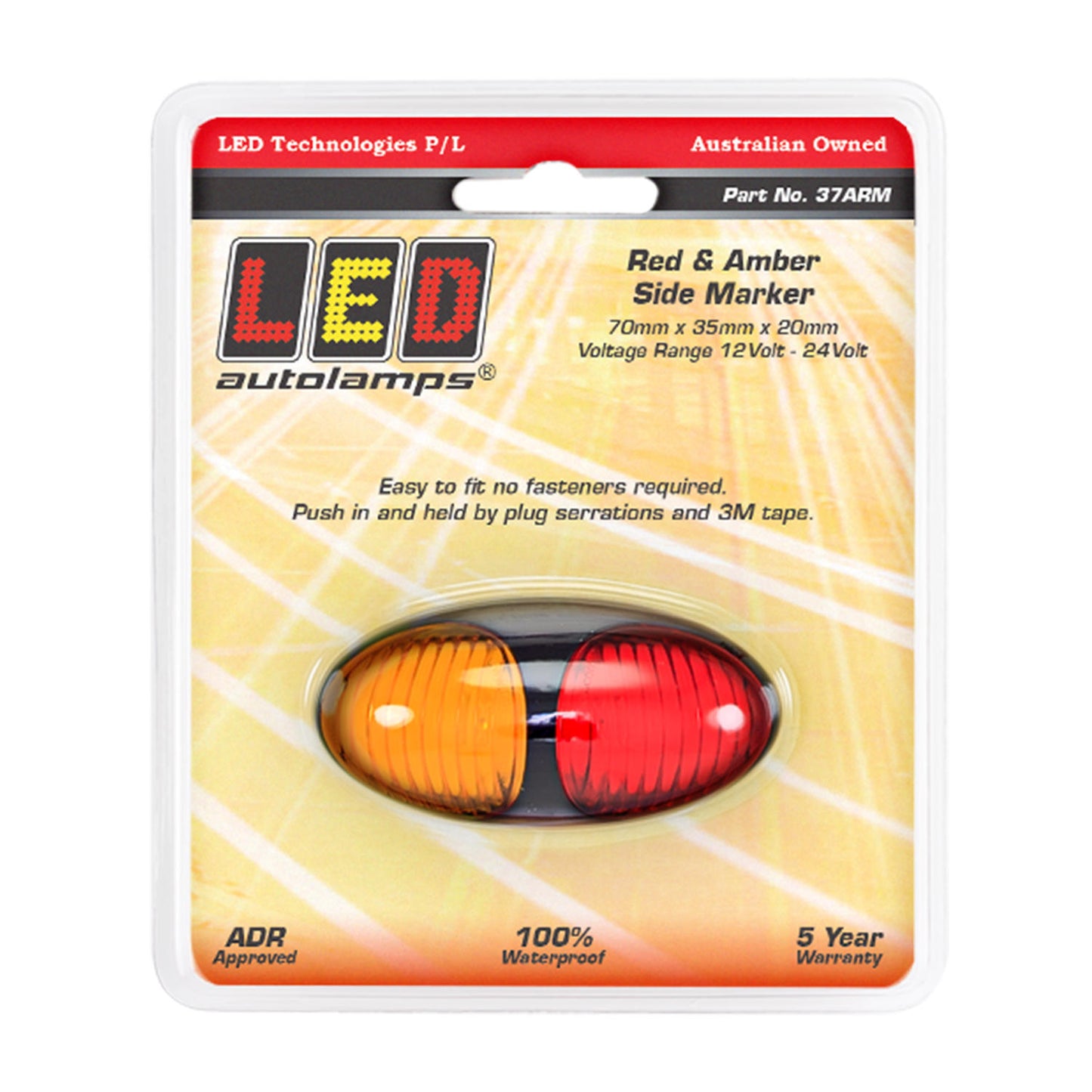 LED Autolamps Side Marker Light - 37ARM