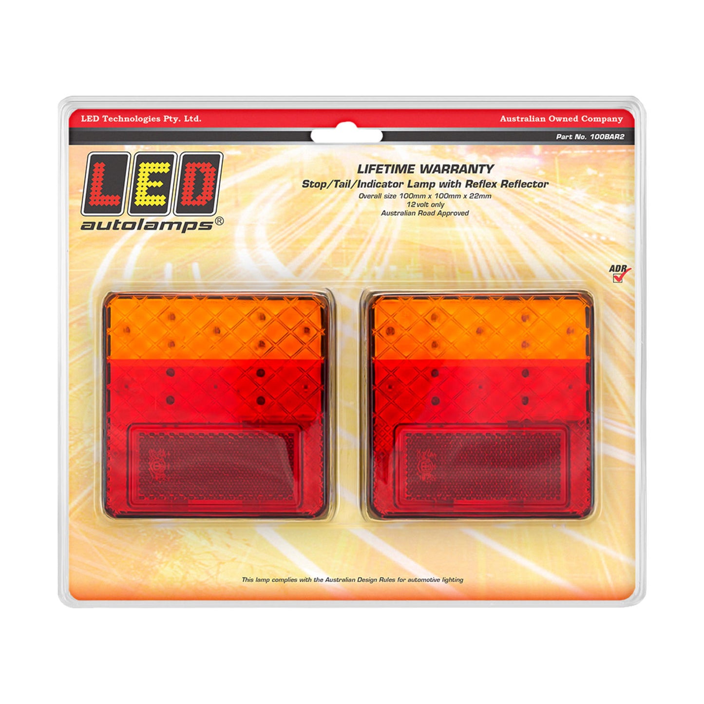 LED Autolamps Tail Light Assembly - 100BAR2