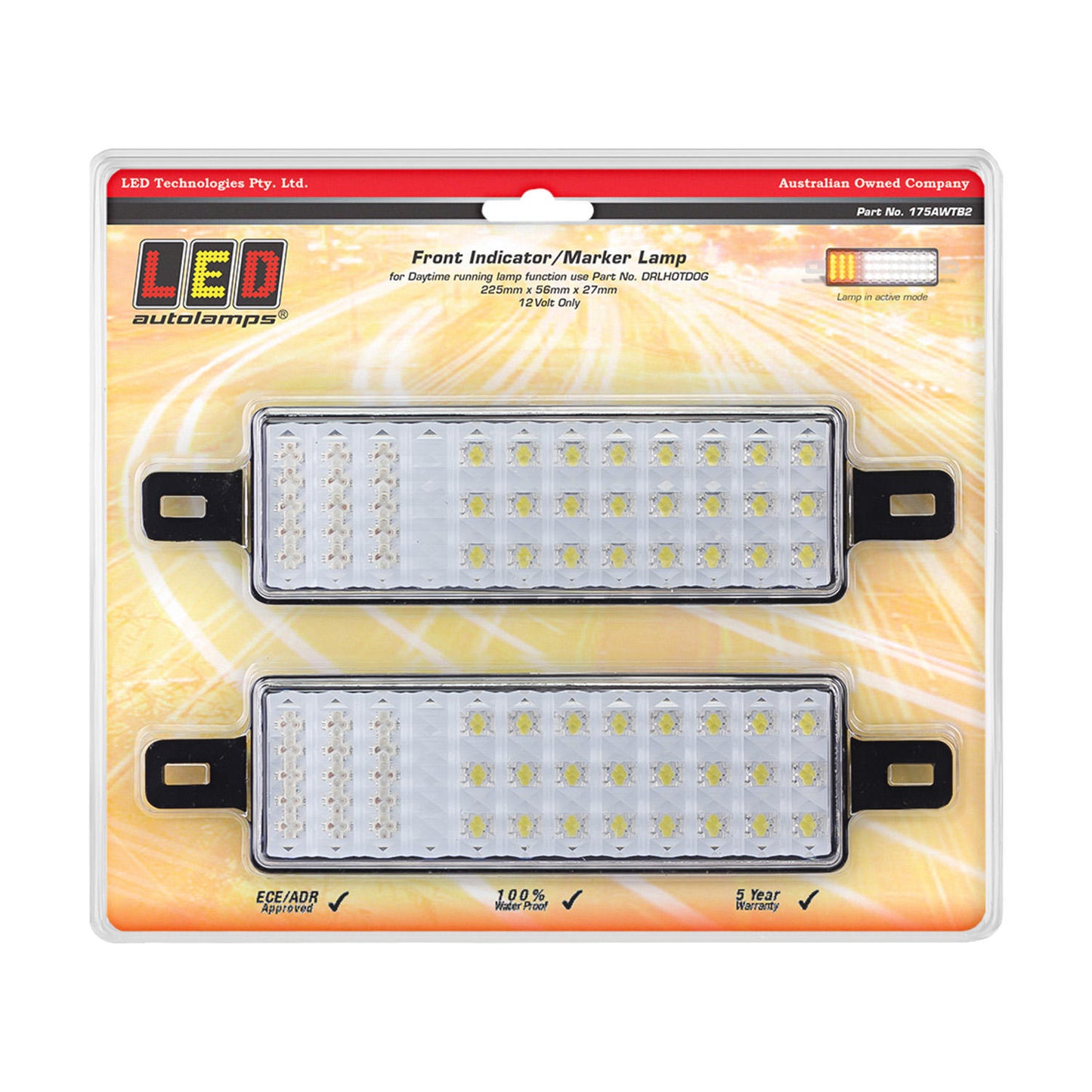 LED Autolamps Direction Indicator - 175AWTB2