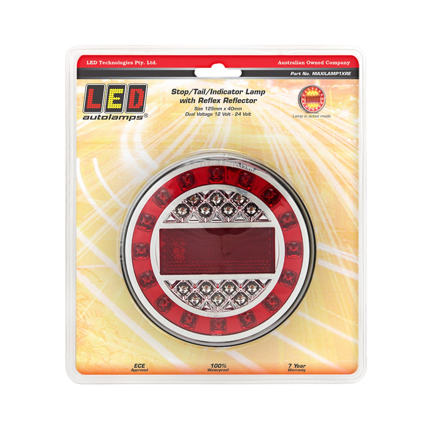 LED Autolamps Tail Light Assembly - MAXILAMP1XRE