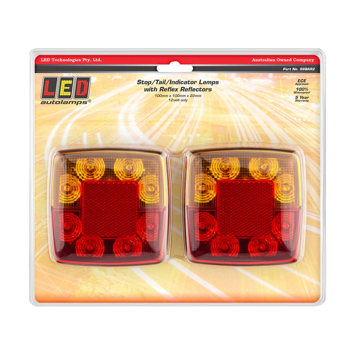 LED Autolamps Tail Light Assembly - 98BAR2