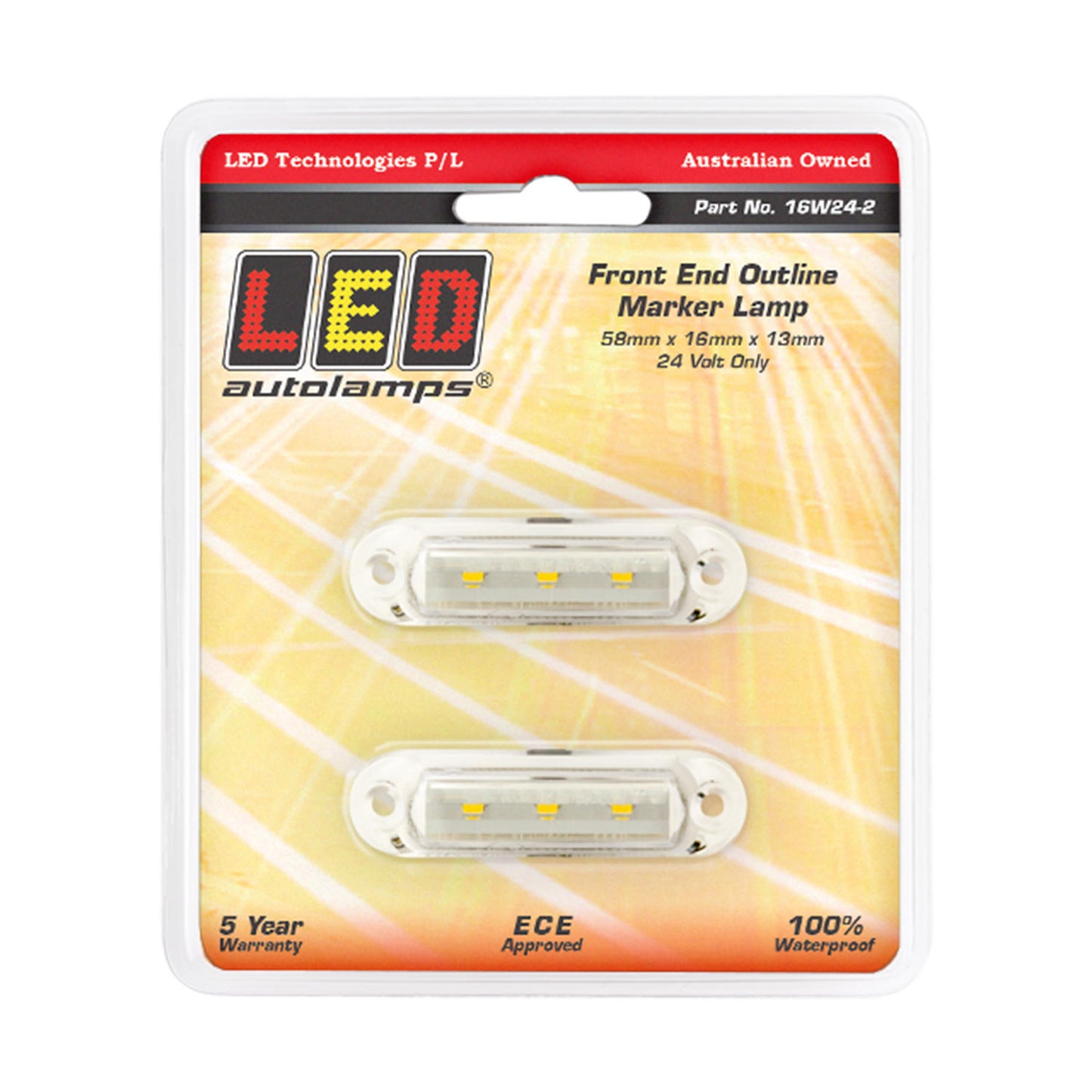 LED Autolamps Clearance Light - 16W24-2