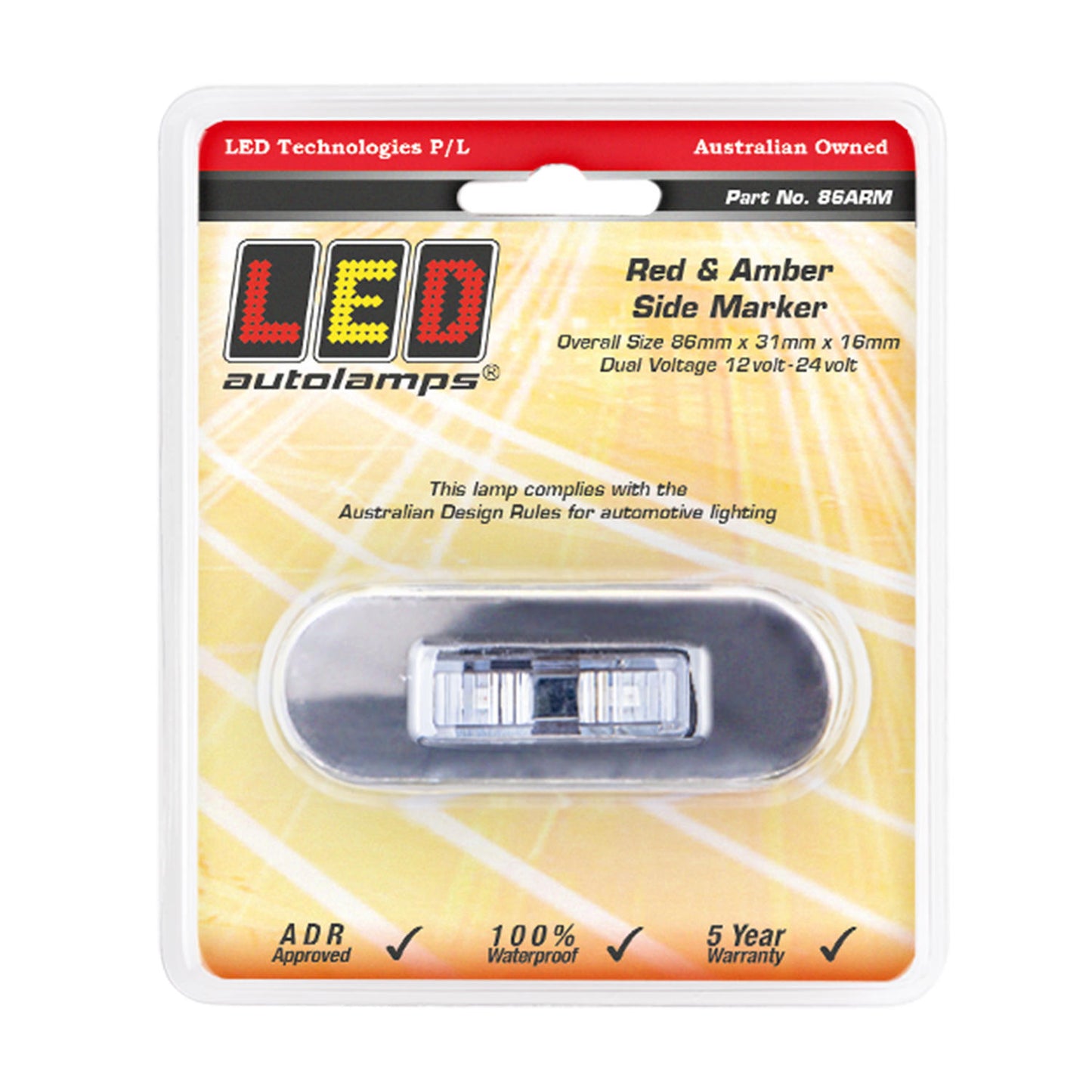 LED Autolamps Side Marker Light - 86ARM