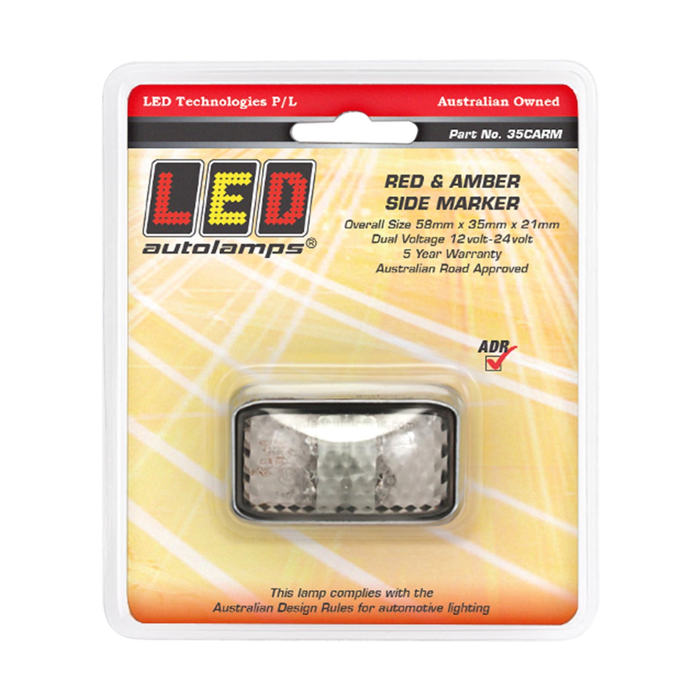 LED Autolamps Side Marker Light - 35CARM