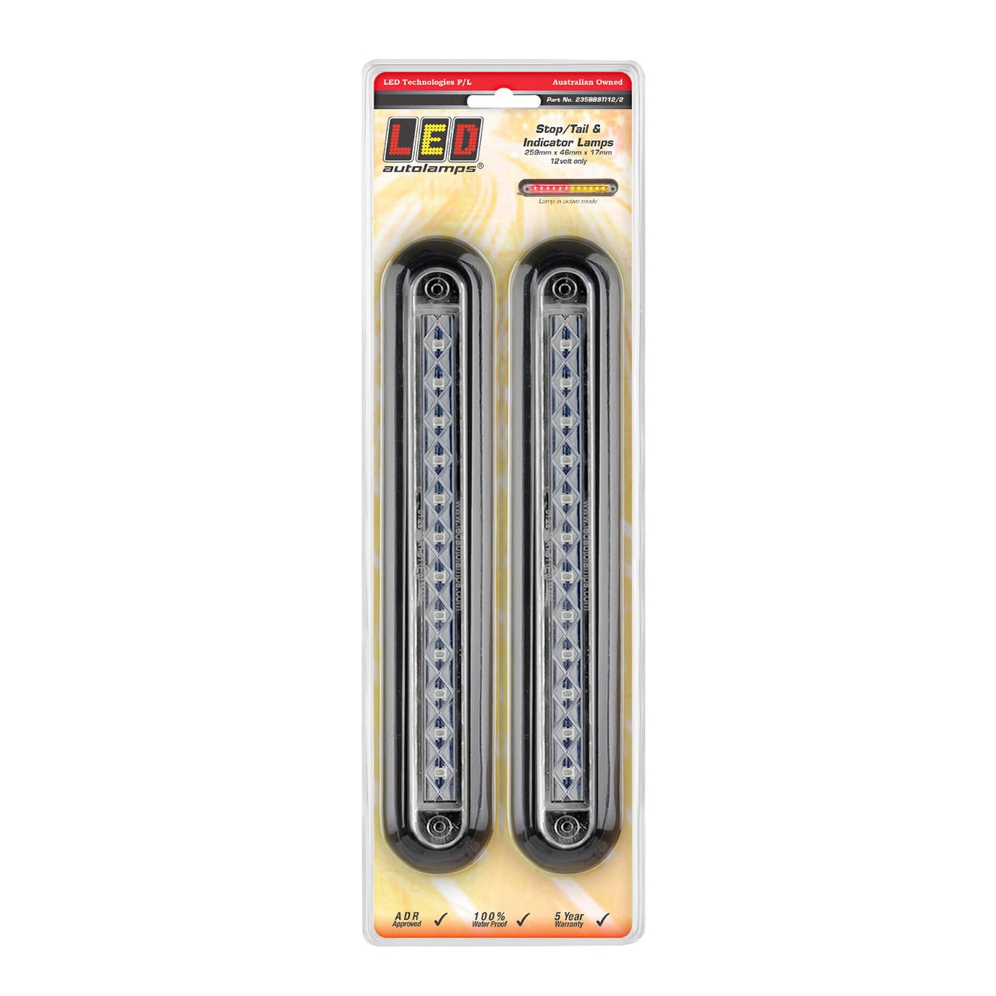 LED Autolamps Tail Light Assembly - 235BBSTI12/2