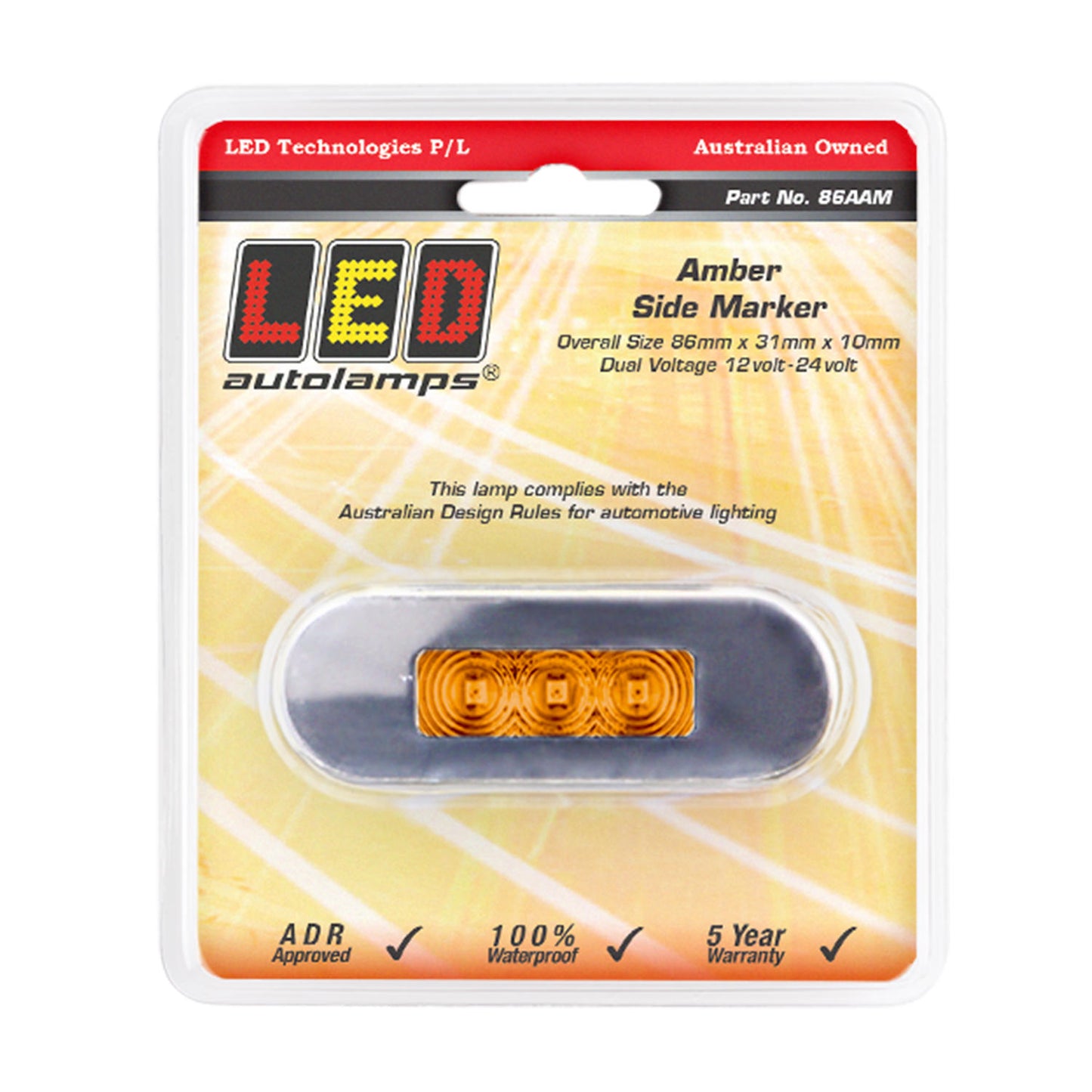 LED Autolamps Side Marker Light - 86AAM
