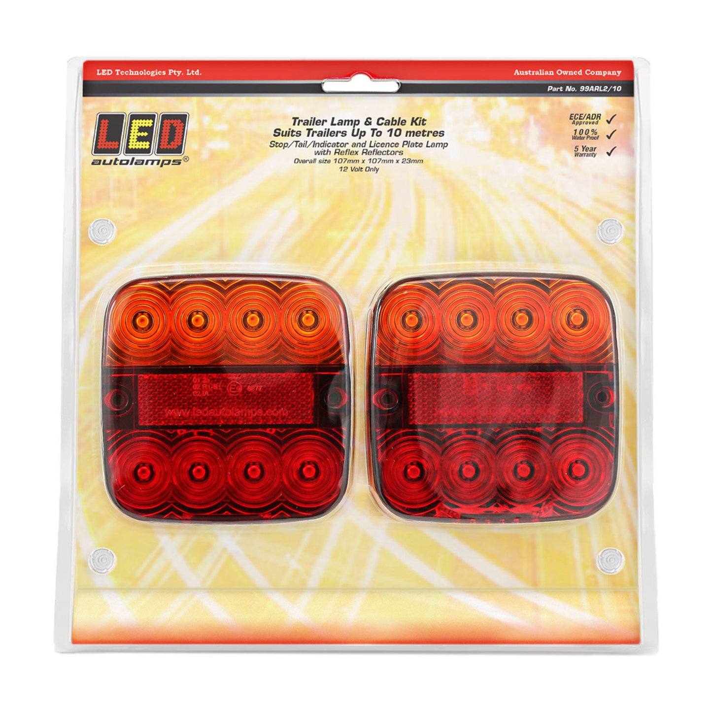 LED Autolamps Tail Light Assembly - 99ARL2/10