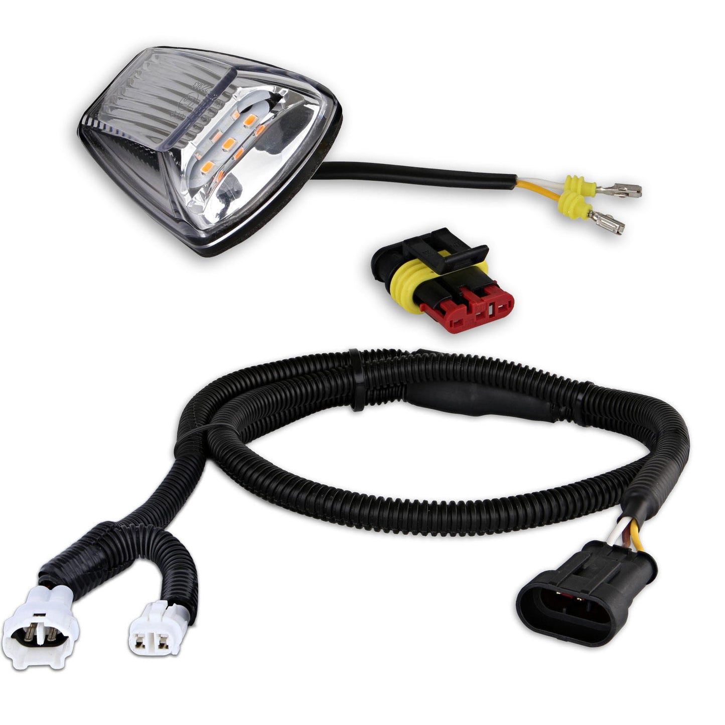 LED Autolamps LED Autolamps Cat 6 Side Direction Indicator, Suits Ranger all models including Everest,  300mm Cable with OE plug, Easy Fit Design with 3M Tape and Serrated Plug, Clear Lens Coloured LEDs, 12/24V, Single Bulk - 77ACMB-RANGER