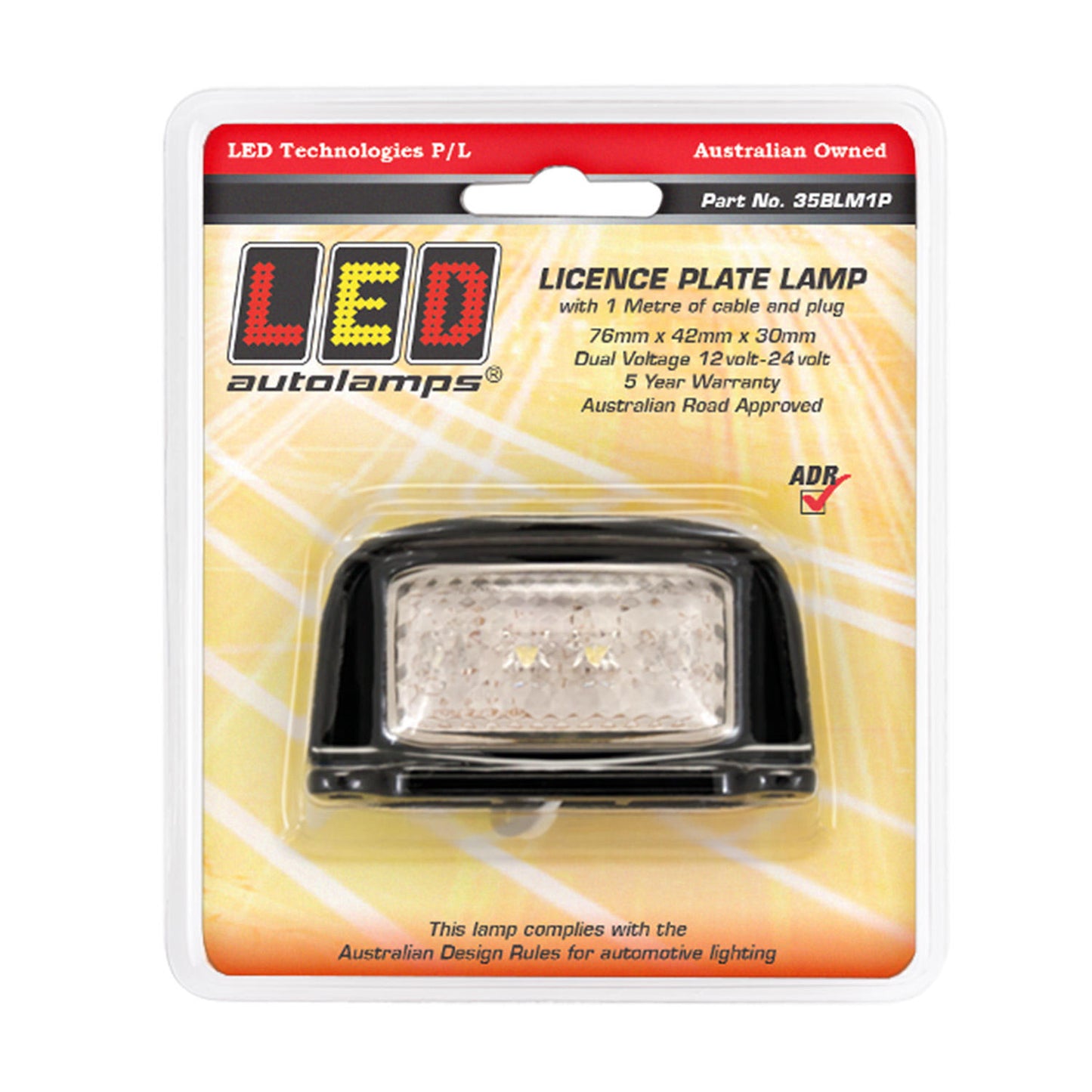 LED Autolamps Licence Plate Light - 35BLM1P