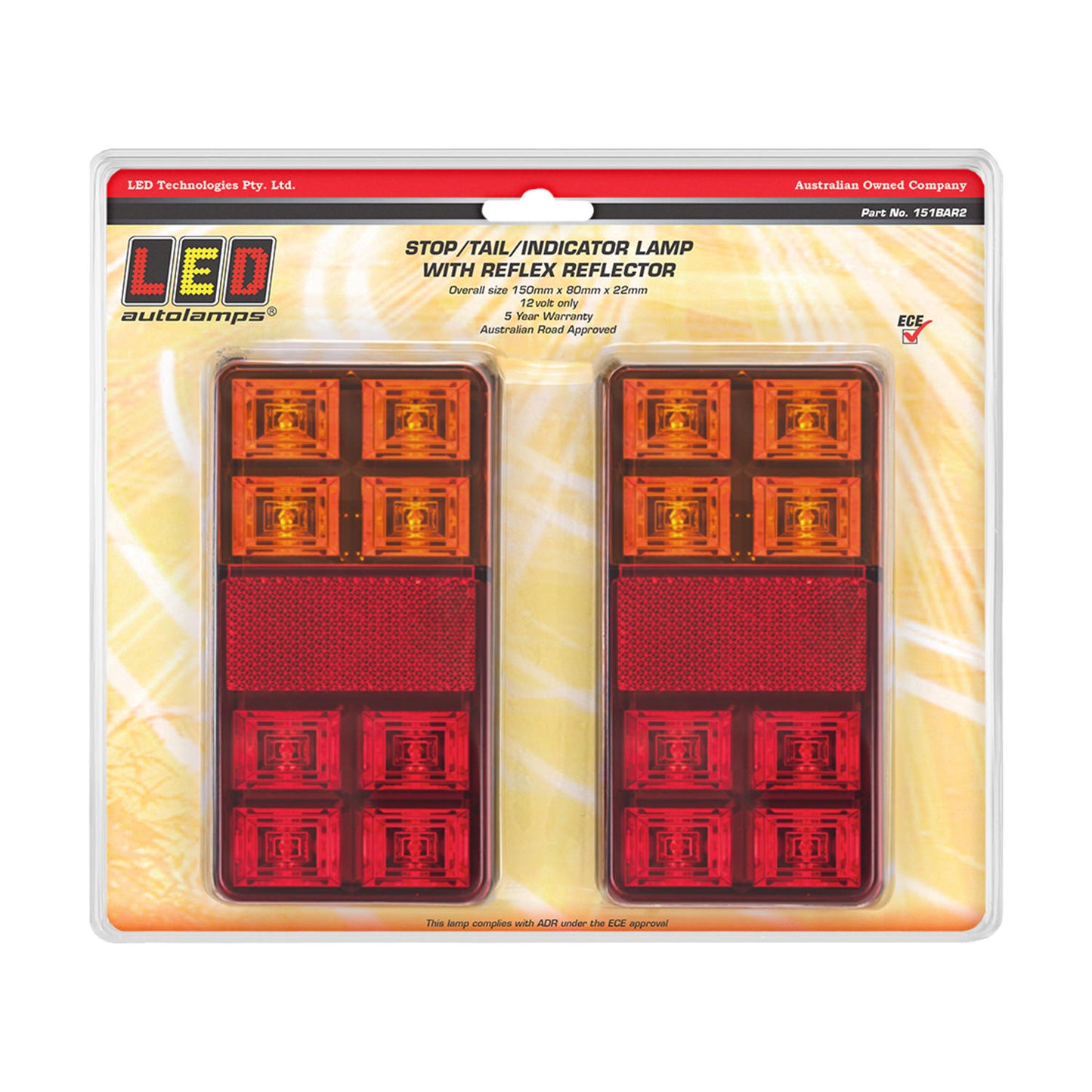 LED Autolamps Tail Light Assembly - 151BAR2