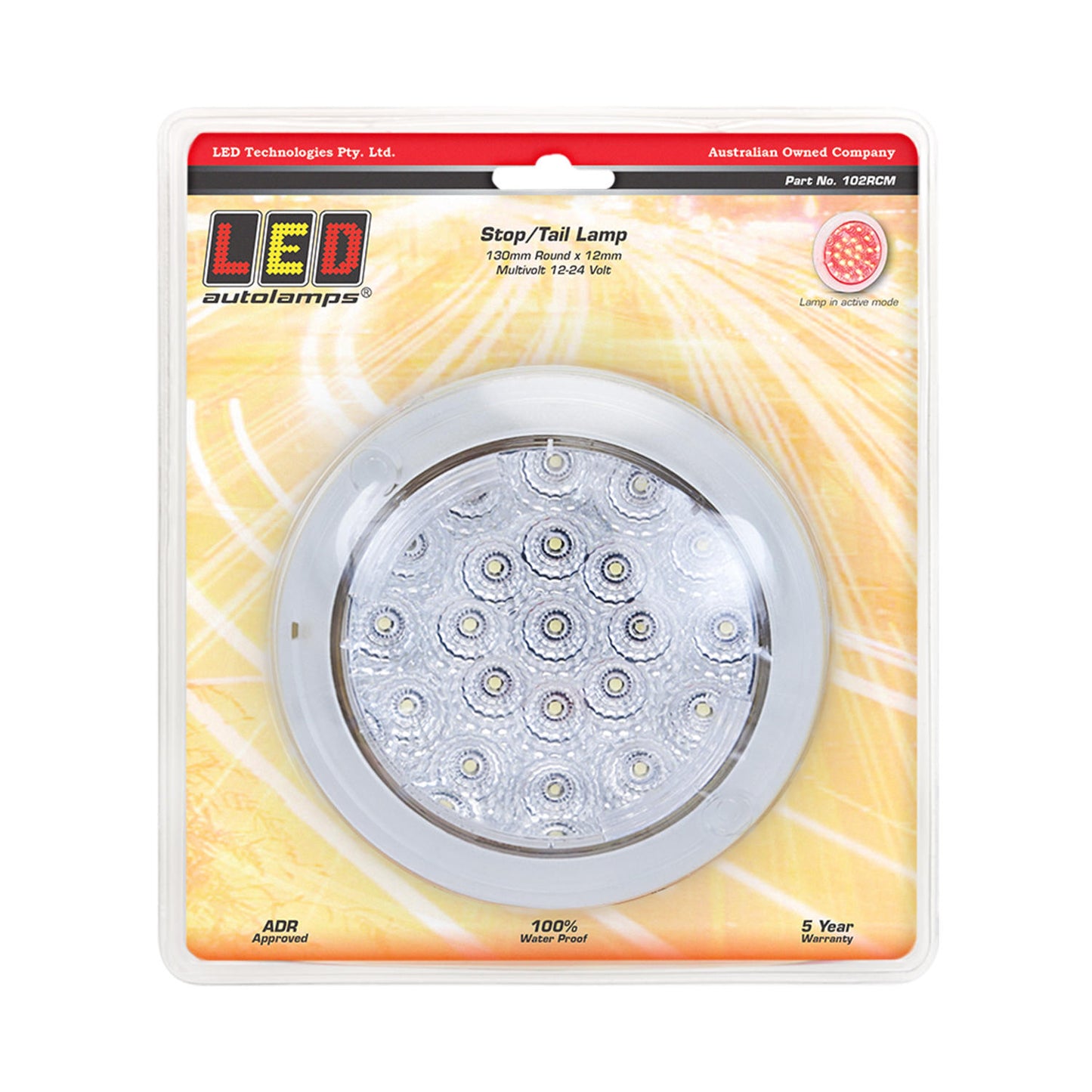 LED Autolamps Stop Light - 102RCM