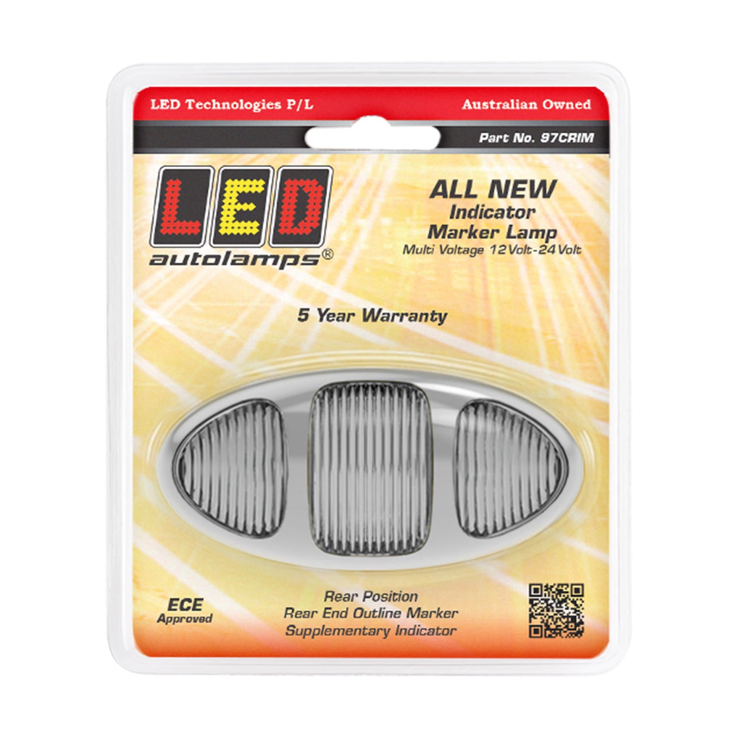 LED Autolamps Clearance Light - 97CRIM