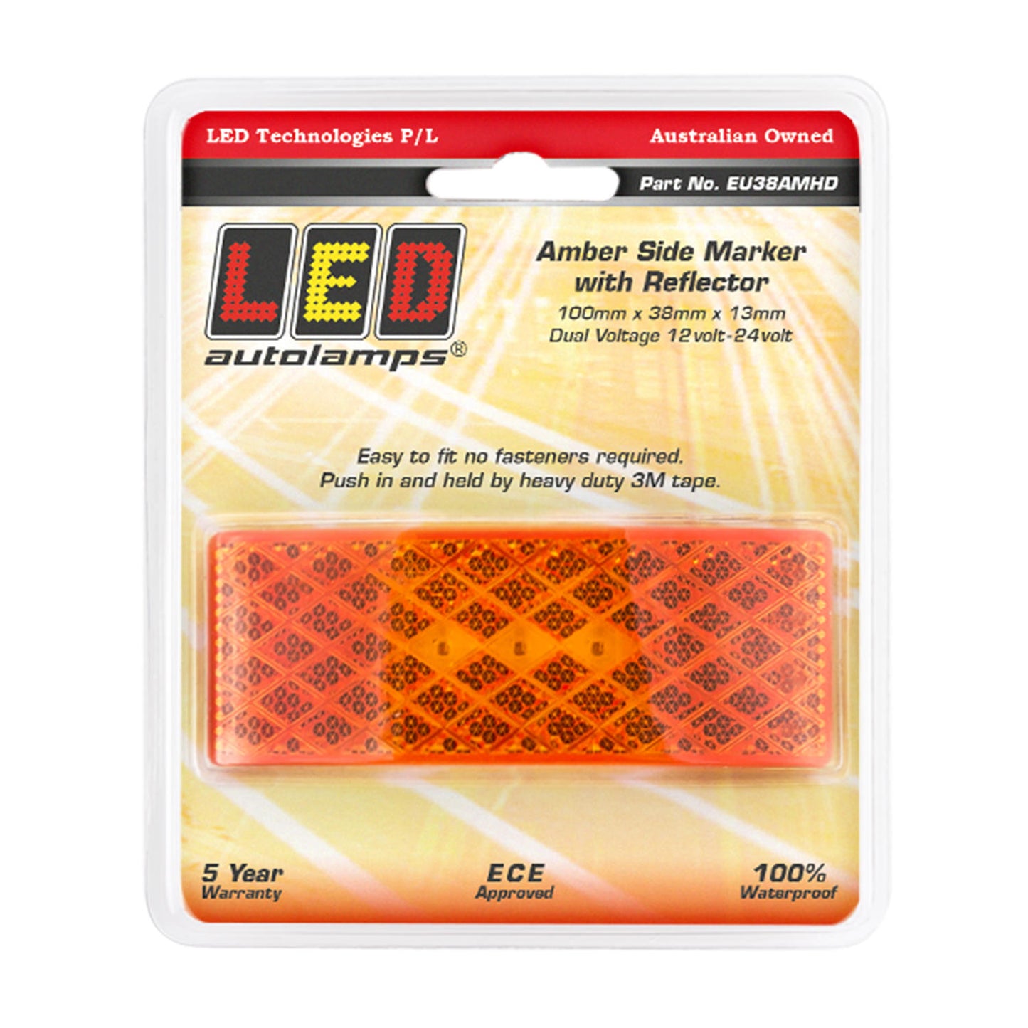 LED Autolamps Side Marker Light - EU38AMHD