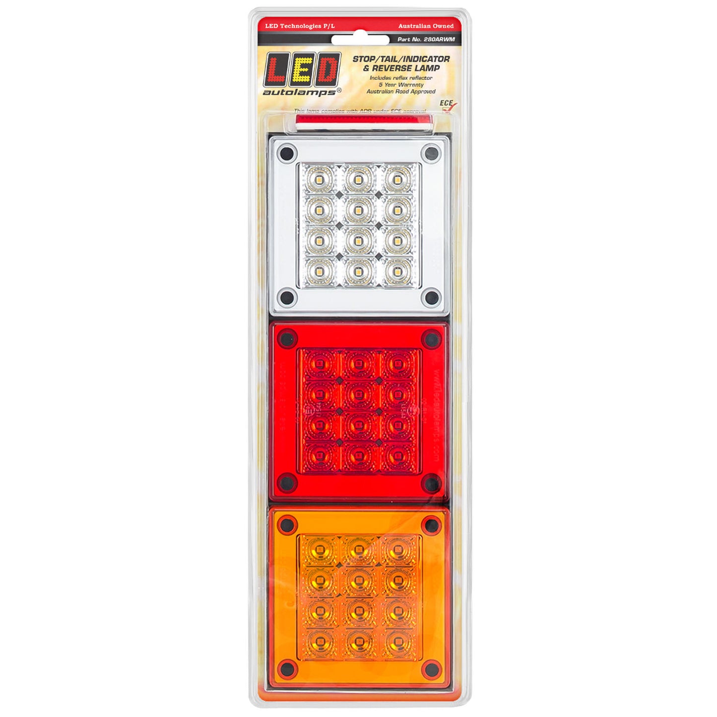 LED Autolamps Tail Light Assembly - 280ARWM