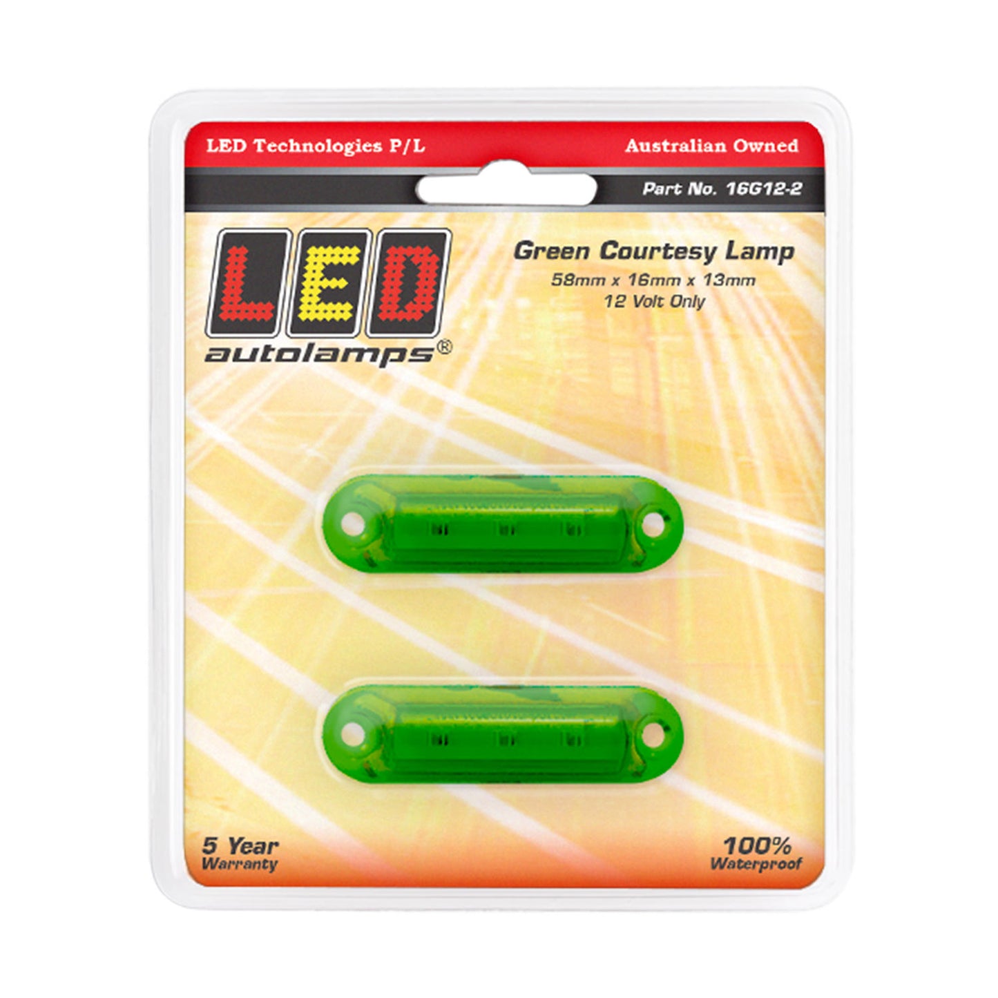 LED Autolamps Interior Light - 16G12-2