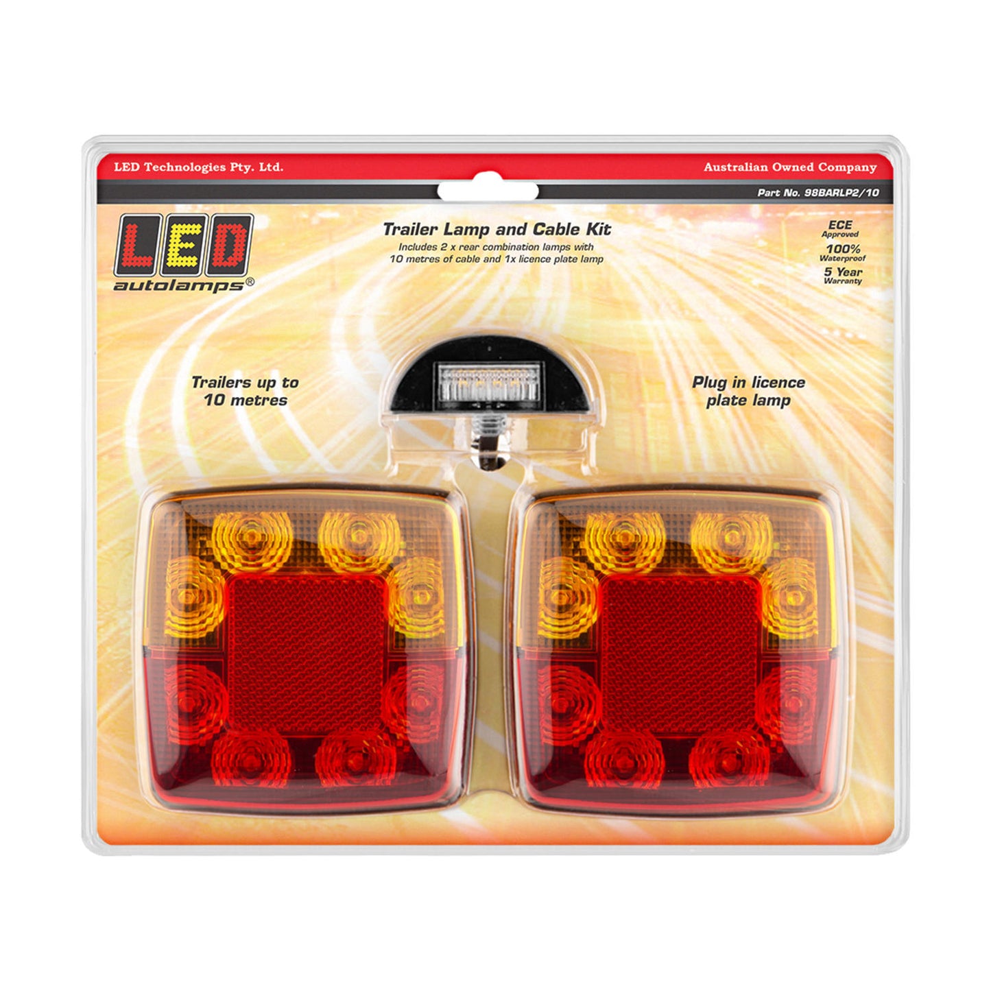 LED Autolamps Tail Light Assembly - 98BARLP2/10