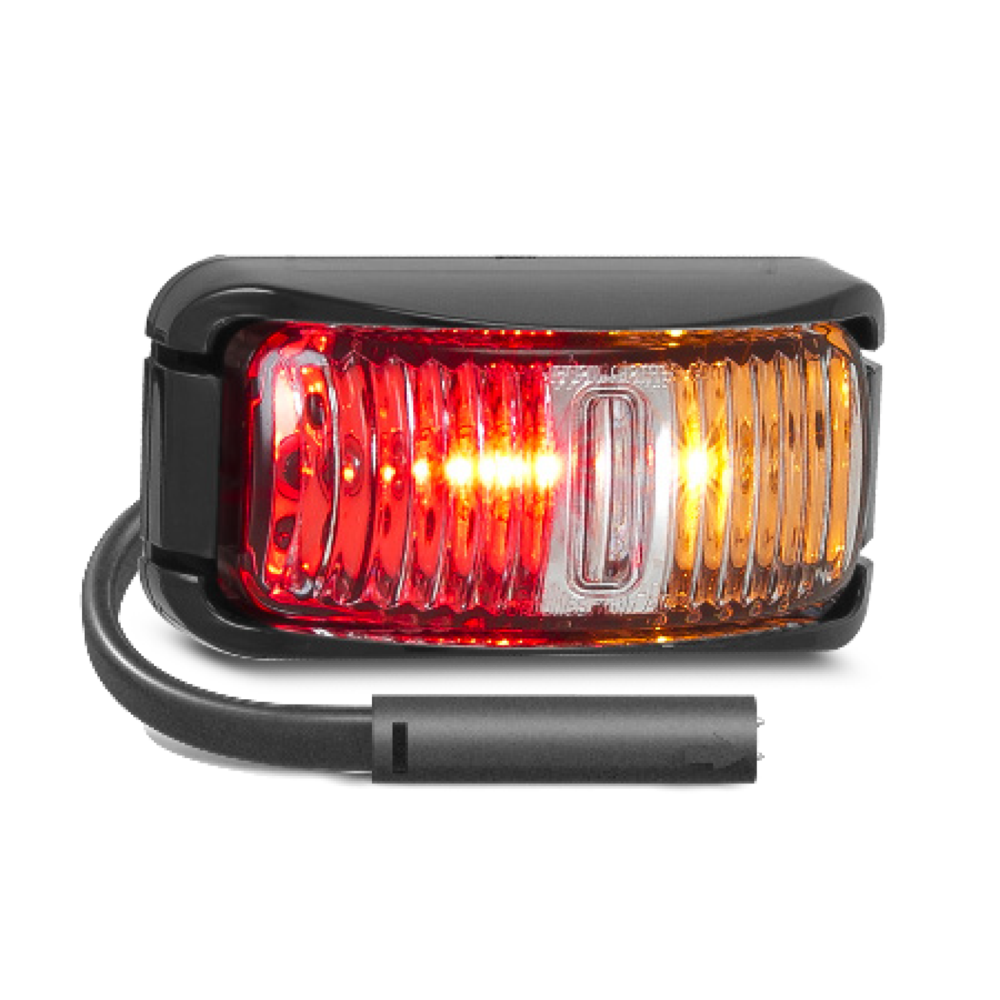 LED Autolamps AMBER RED SIDE MARKER,CSB PLUG,3M PAD - 42ARMCSB3M