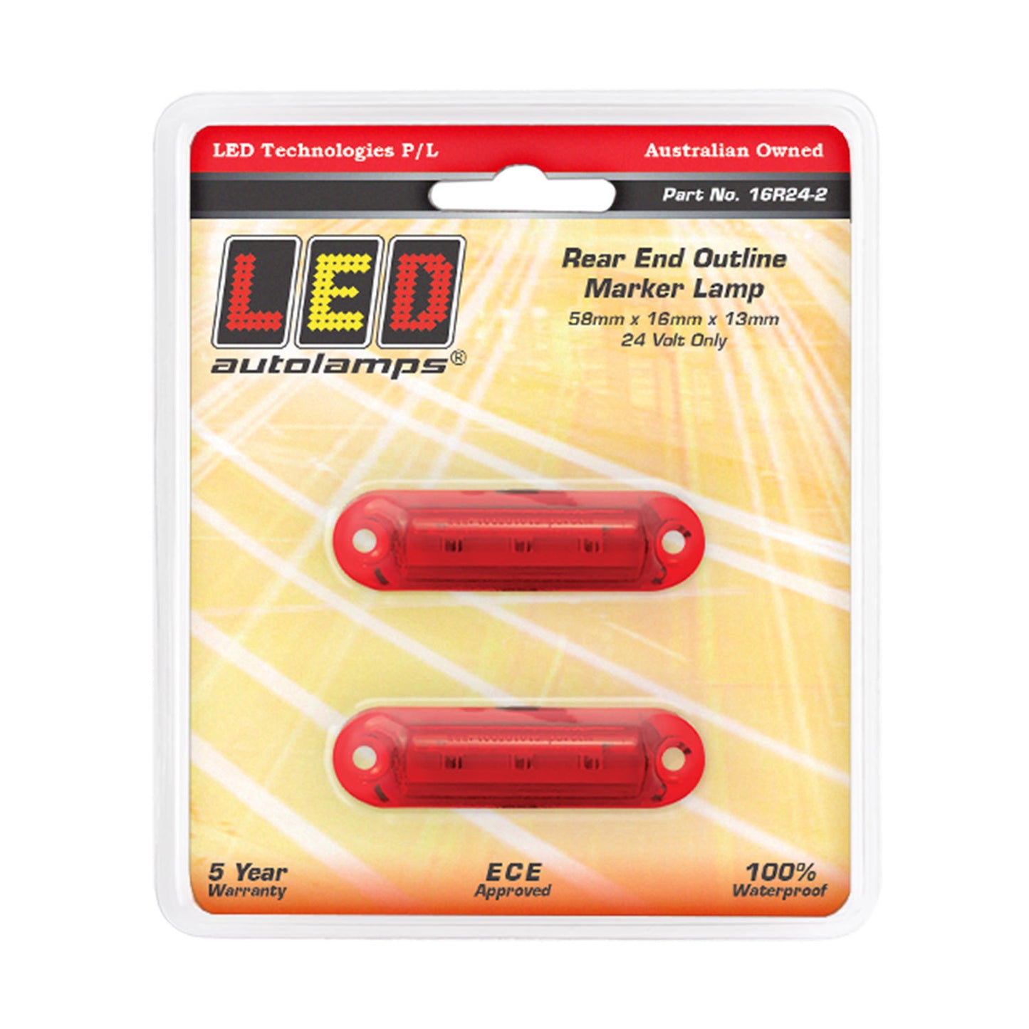 LED Autolamps Clearance Light - 16R24-2