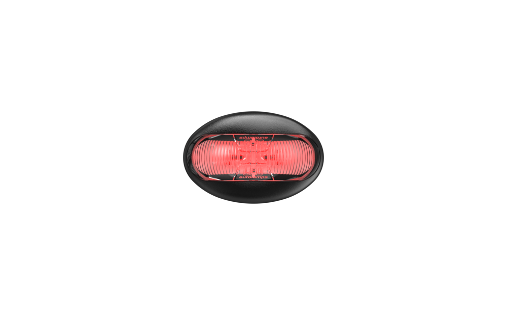 LED Autolamps LED Autolamps Budget Rear End Outline Marker Lamp, Black Bracket, 12/24V, Single Blister - 50RM