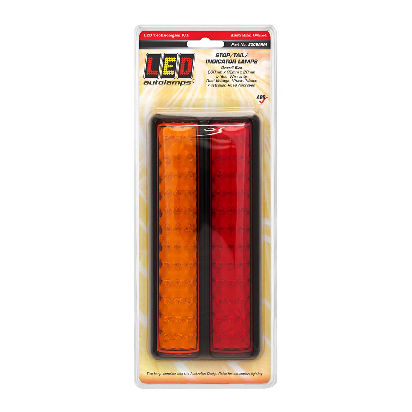 LED Autolamps Tail Light Assembly - 200BARM