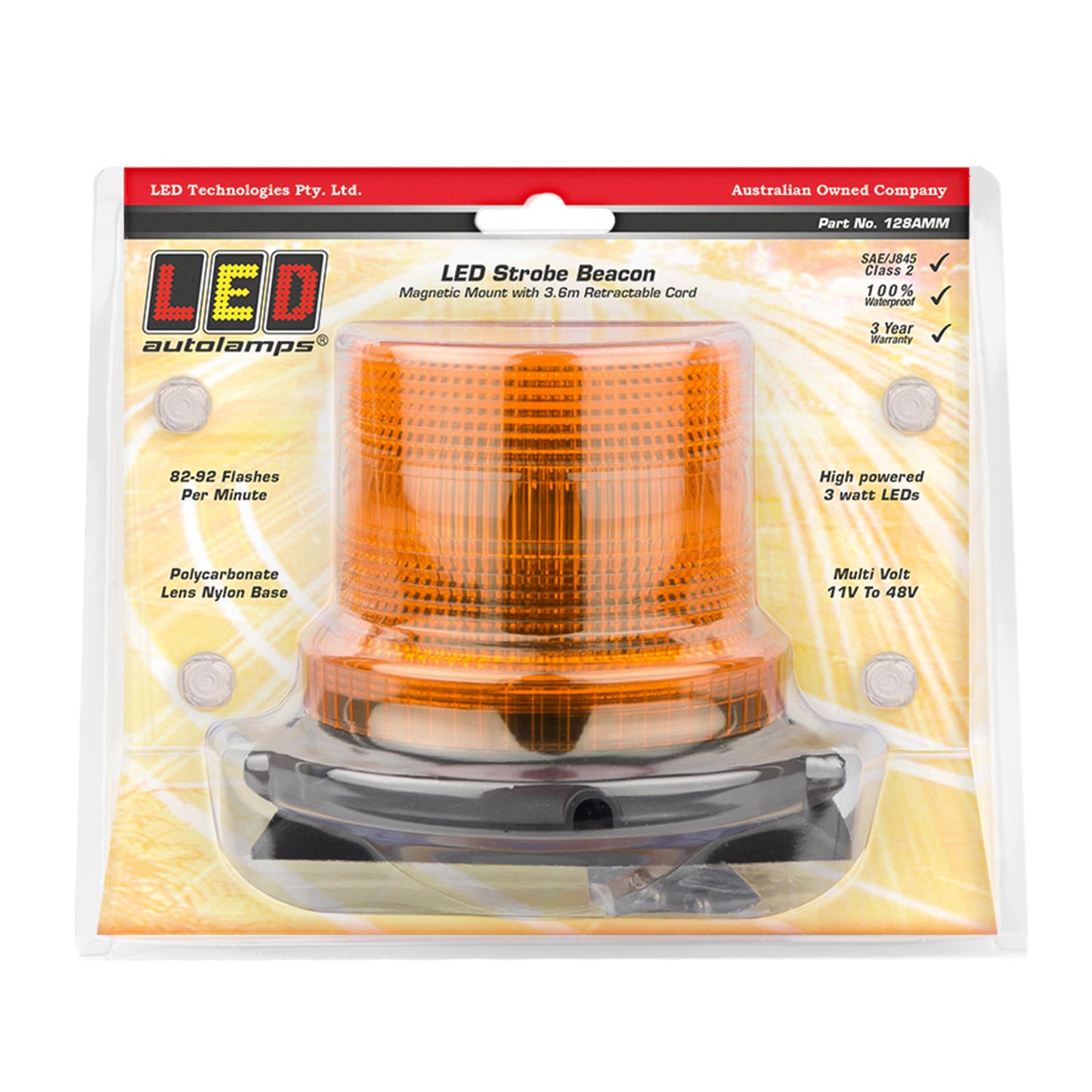 LED Autolamps Strobe-type Beacon - 128AMM