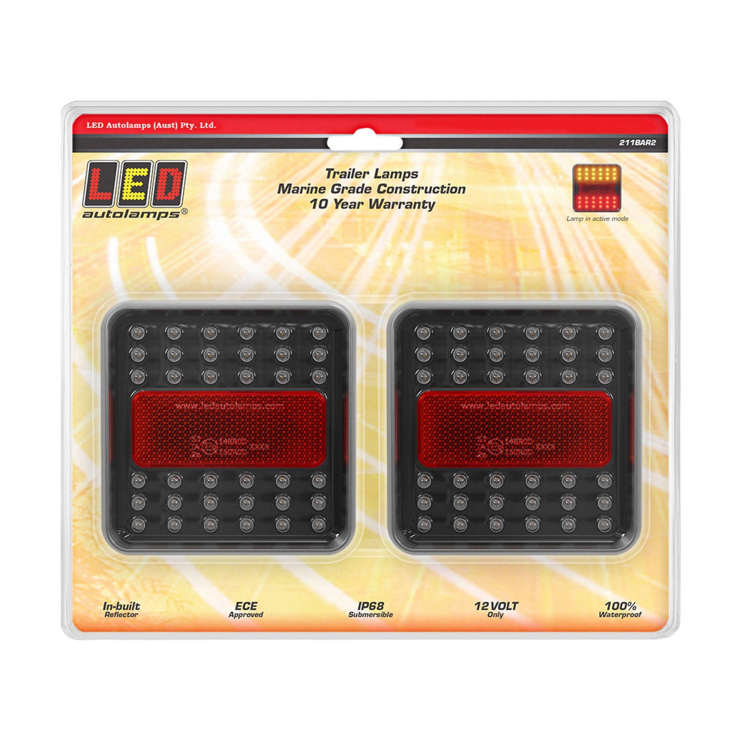 LED Autolamps Tail Light Assembly - 211BAR2