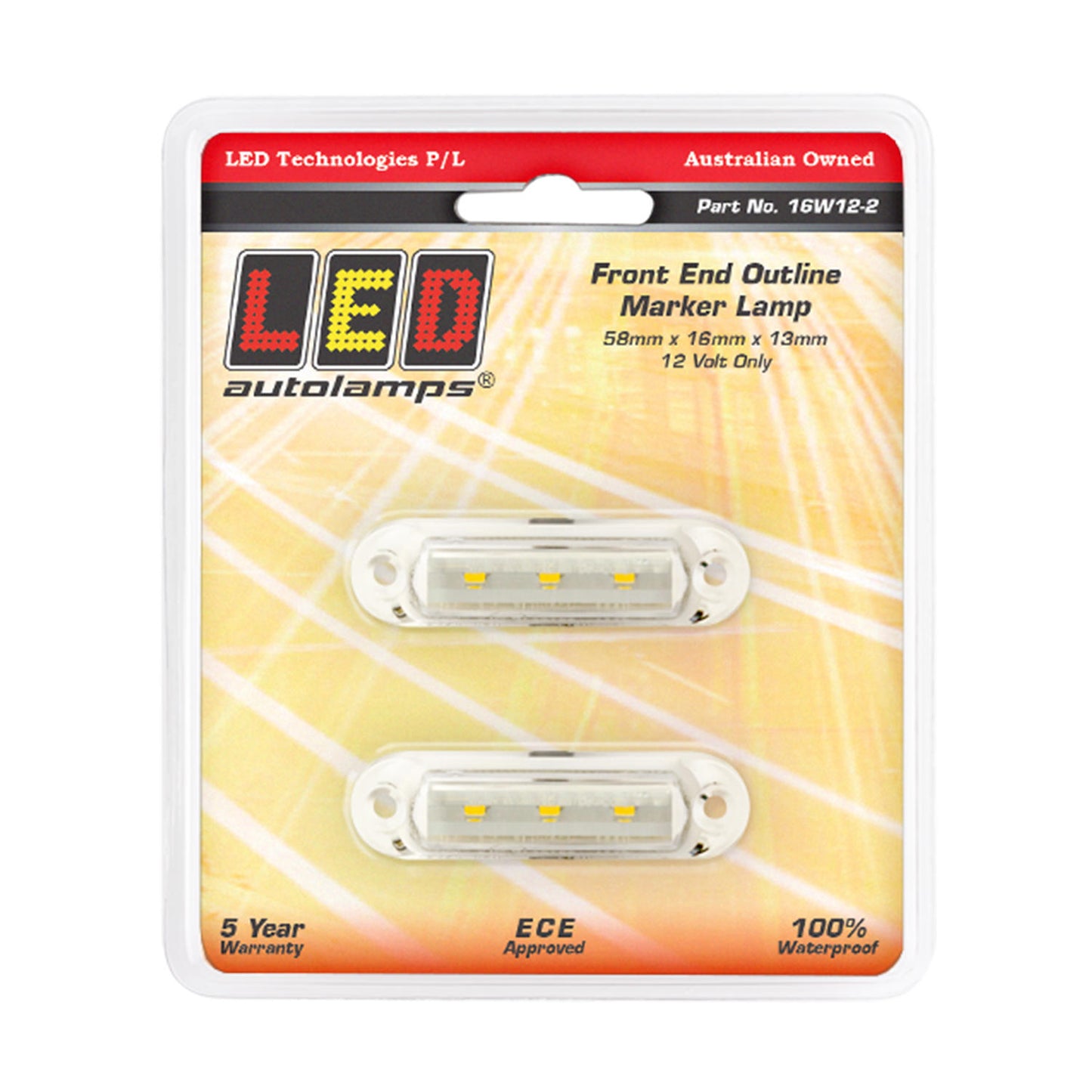 LED Autolamps Clearance Light - 16W12-2