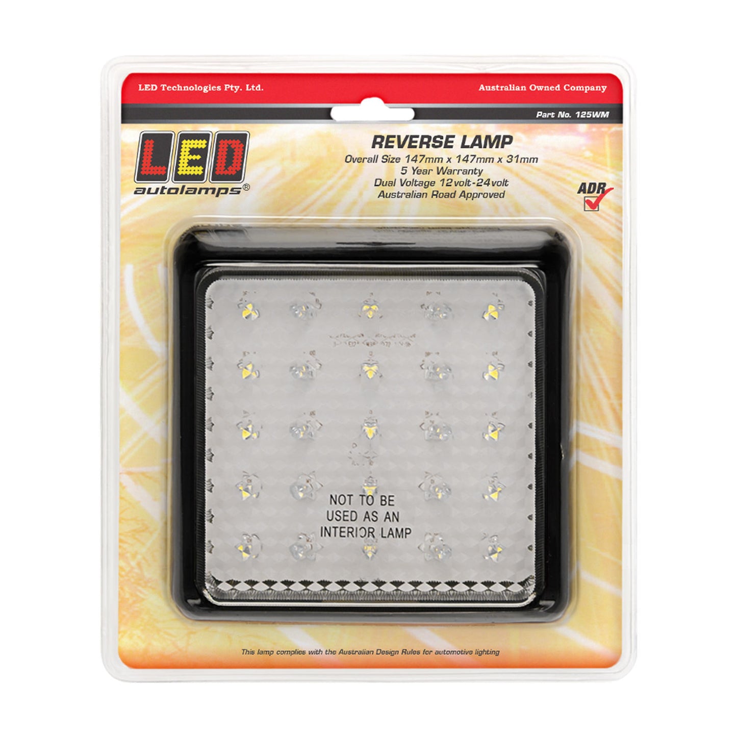 LED Autolamps Reverse Light - 125WM