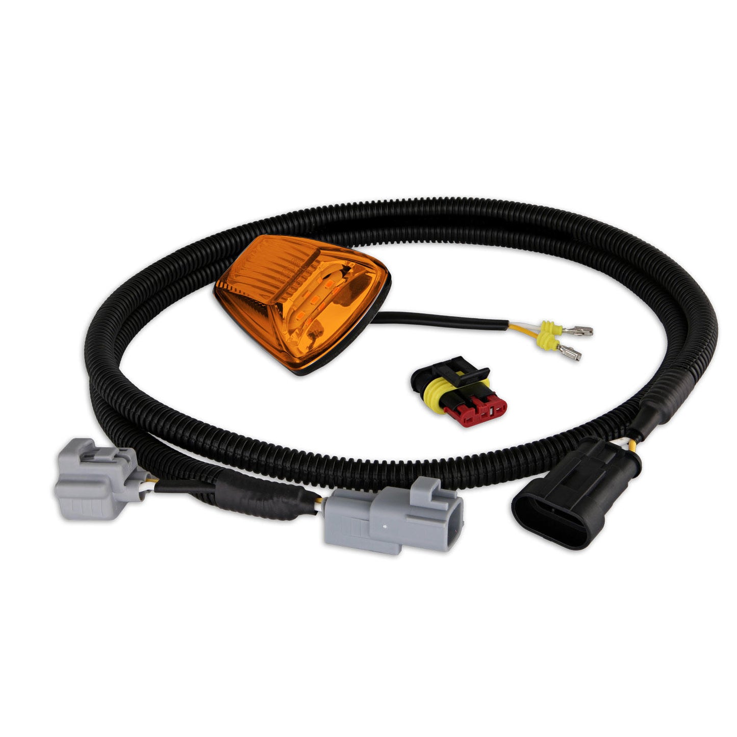 LED Autolamps LED Autolamps Cat 6 Side Direction Indicator, Suits Land Cruiser 200, 300mm Cable with OE plug, Easy Fit Design with 3M Tape and Serrated Plug, Amber Lens Coloured LEDs, 12/24V, Single Bulk - 77AMB-LCRUISER200