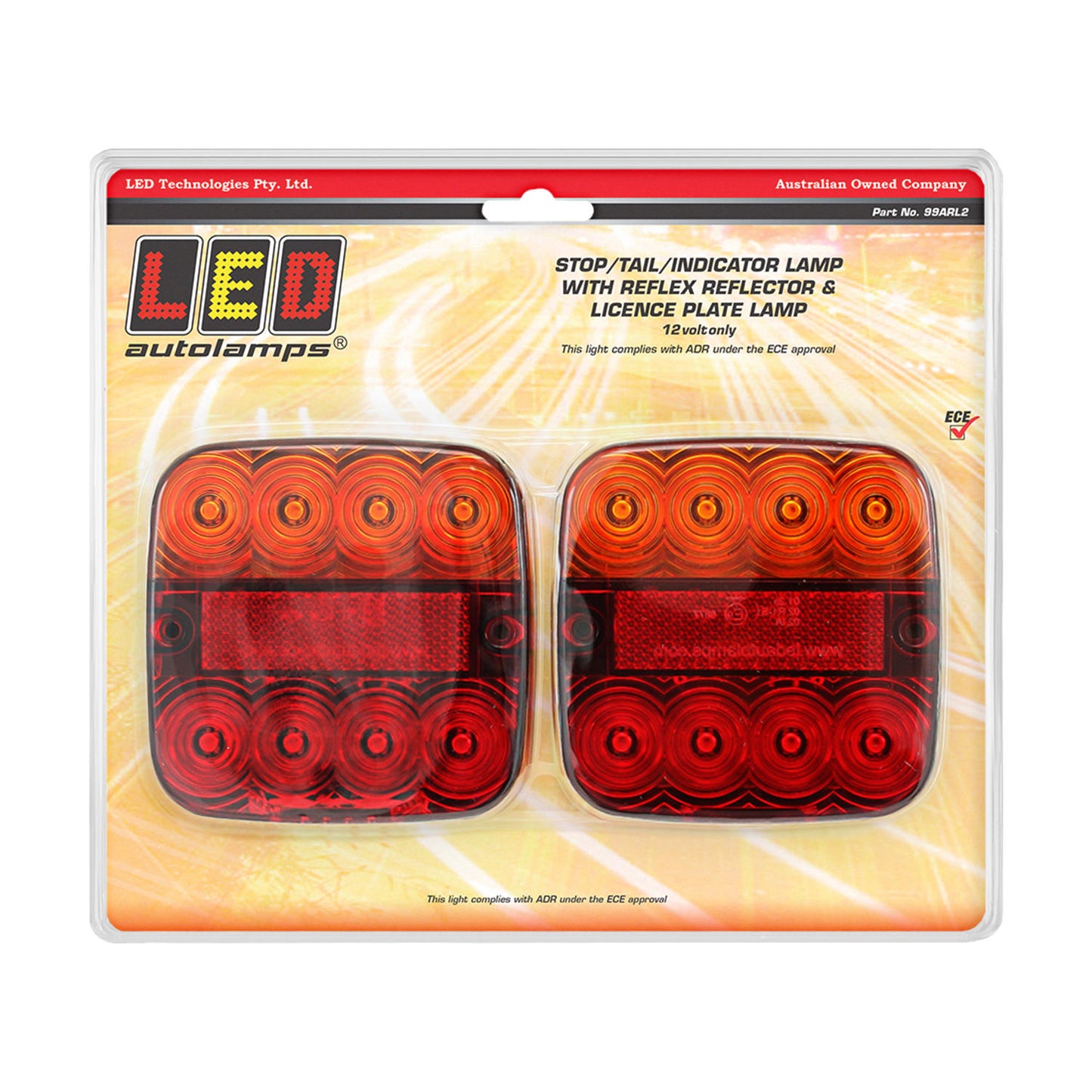 LED Autolamps Tail Light Assembly - 99ARL2