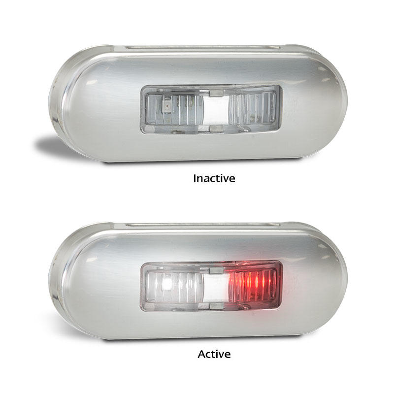 LED Autolamps LED Autolamps Red/ White Light, Clear Lens, Coloured LEDs,  Stainless Steel Bezel, 12/24V, Single Bulk - 86RWMB