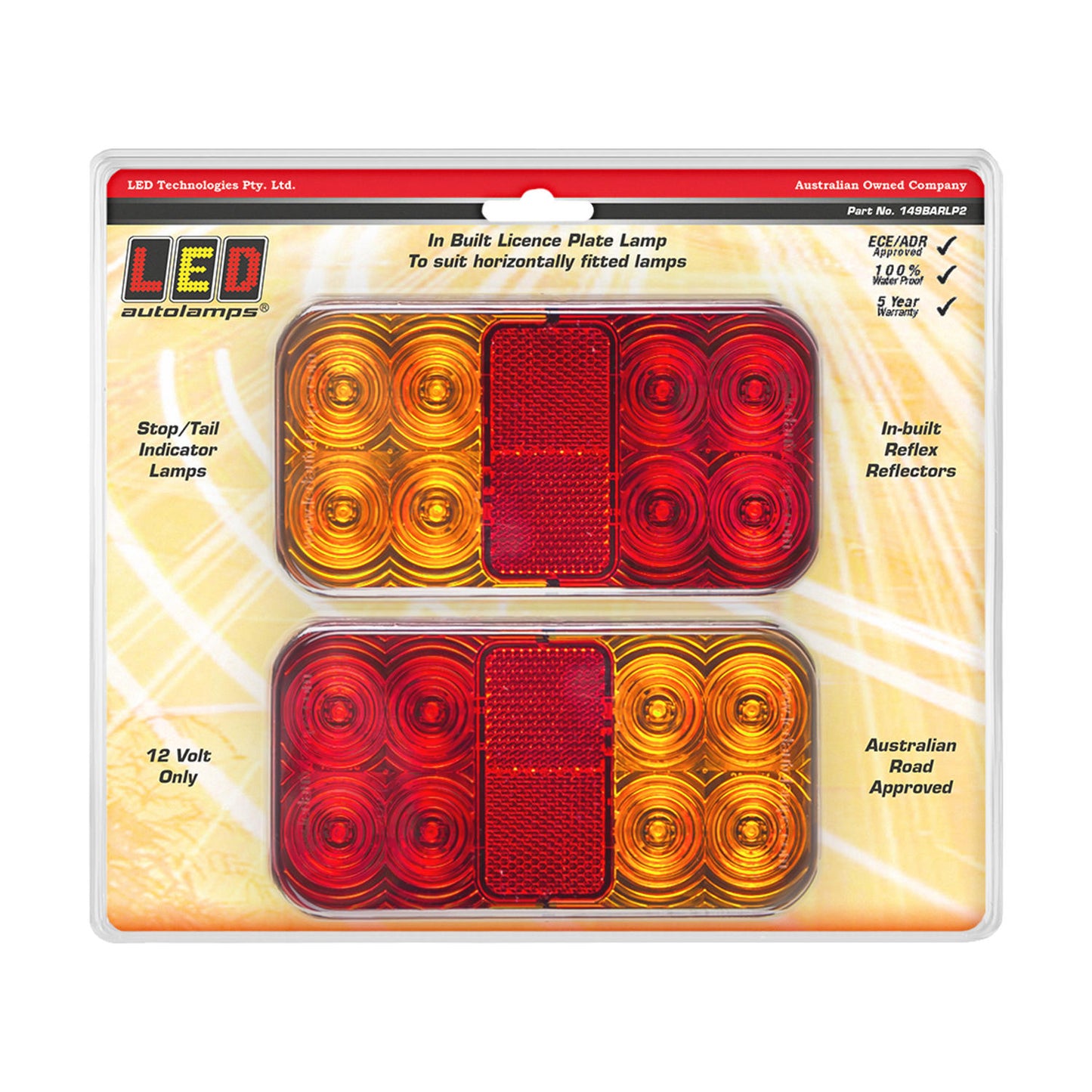 LED Autolamps Tail Light Assembly - 149BARLP2