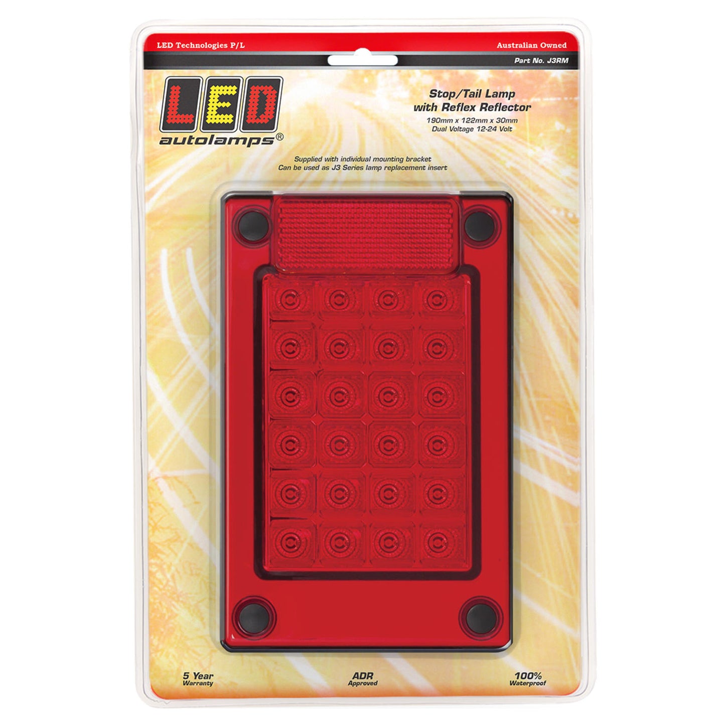 LED Autolamps Stop Light - J3RM