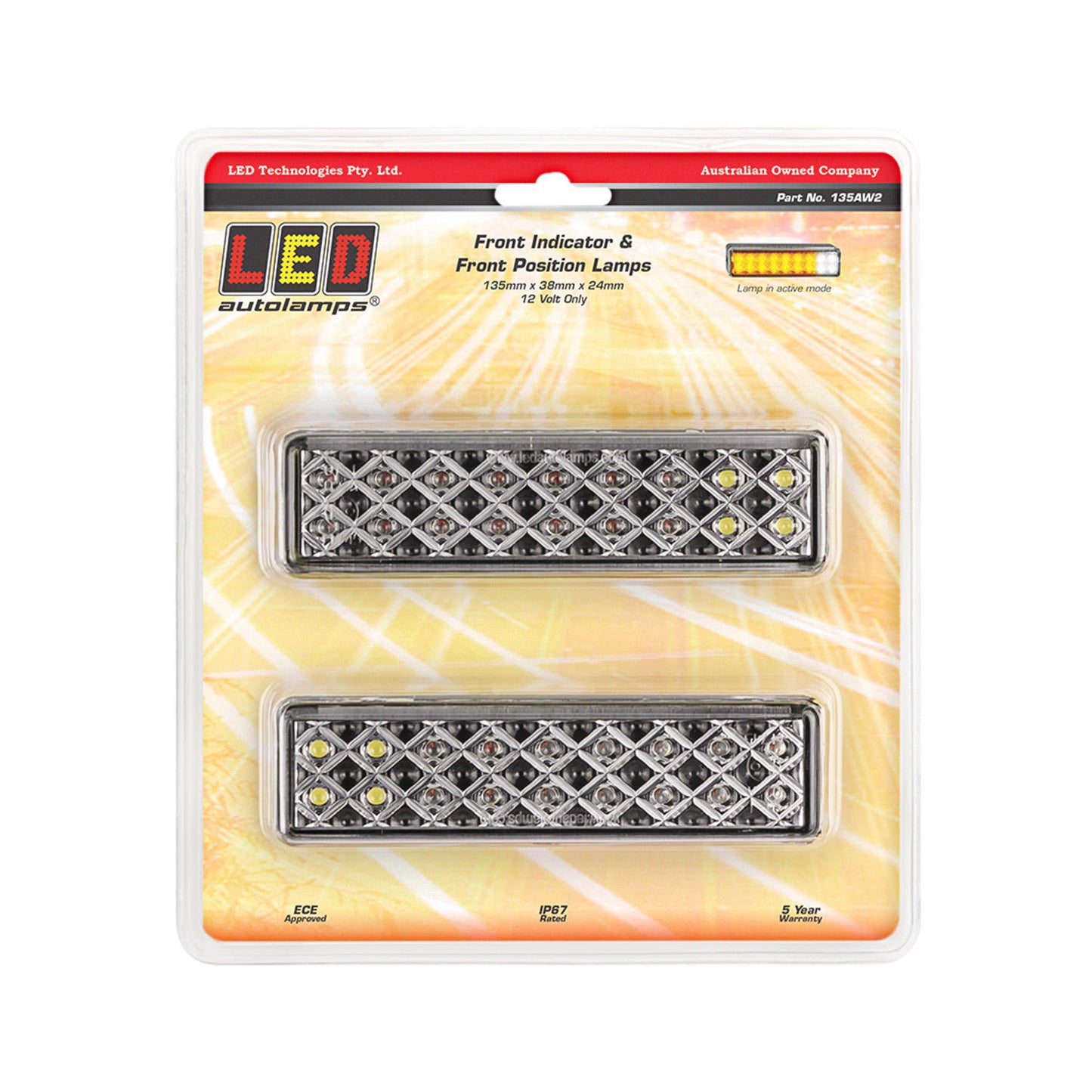 LED Autolamps Direction Indicator - 135AW2