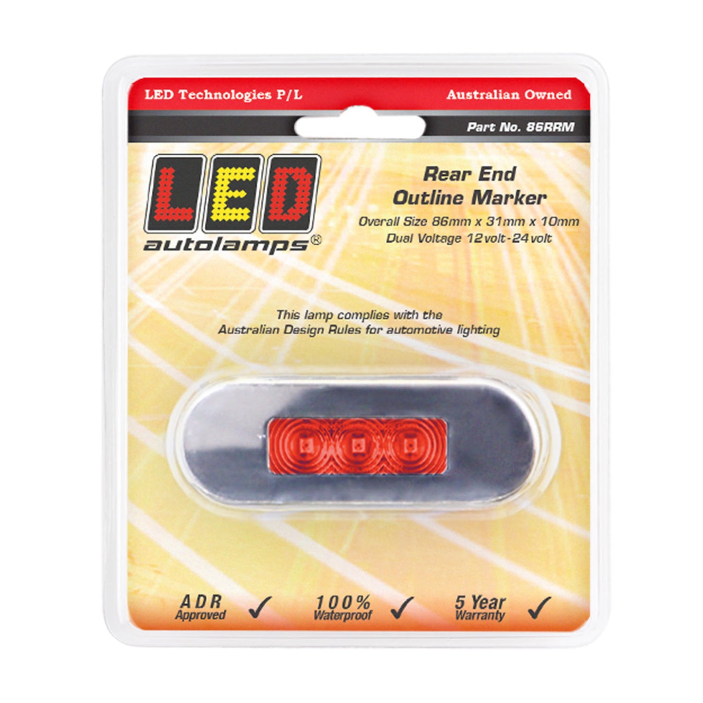 LED Autolamps Clearance Light - 86RRM