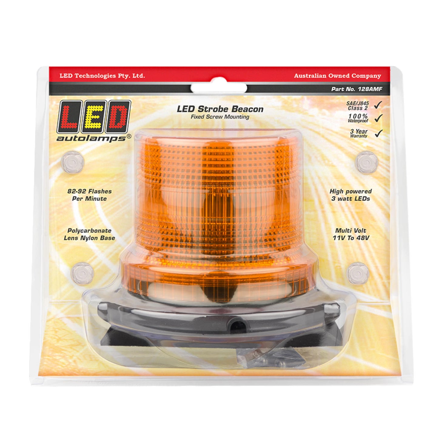 LED Autolamps Strobe-type Beacon - 128AMF