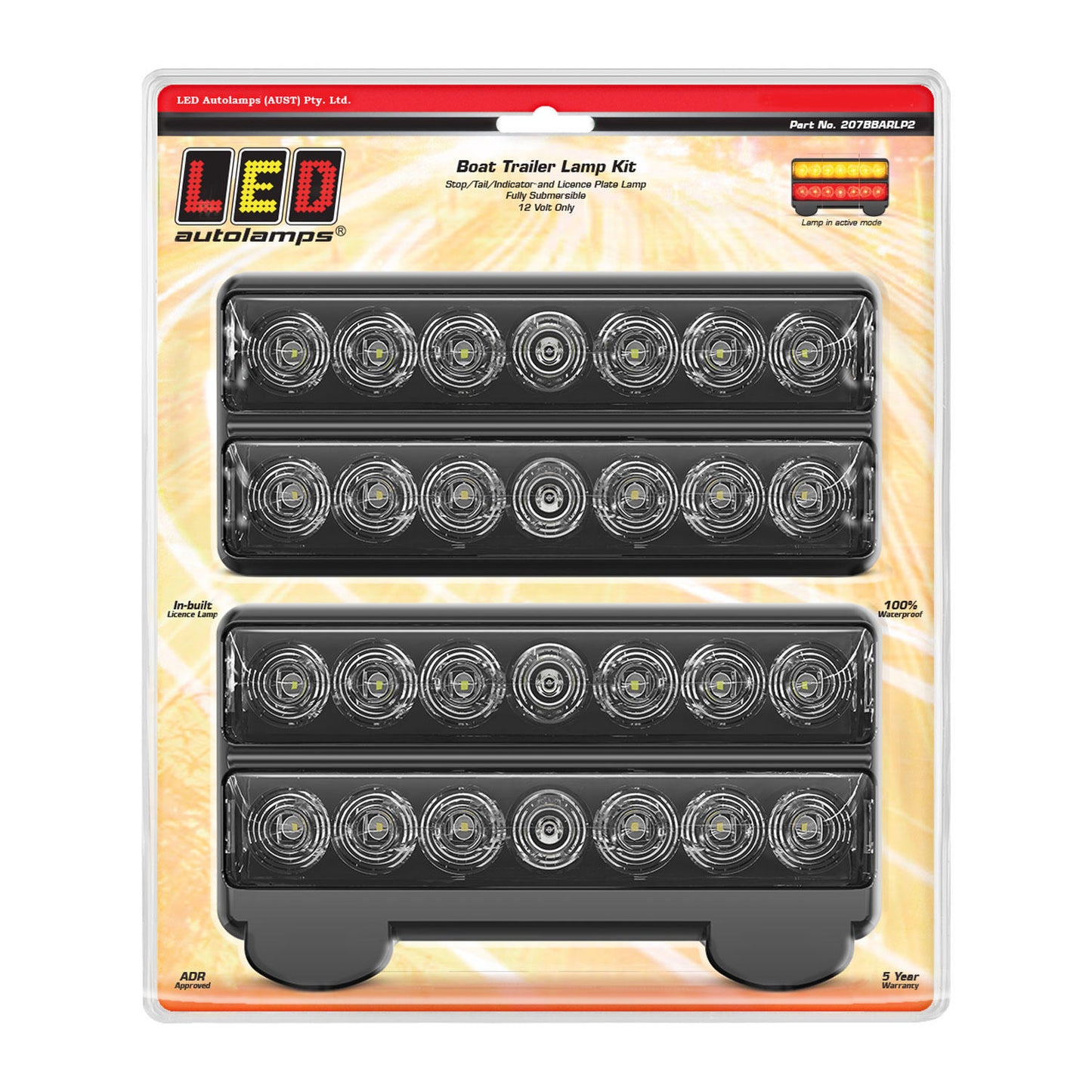 LED Autolamps Tail Light Assembly - 207BBARLP2