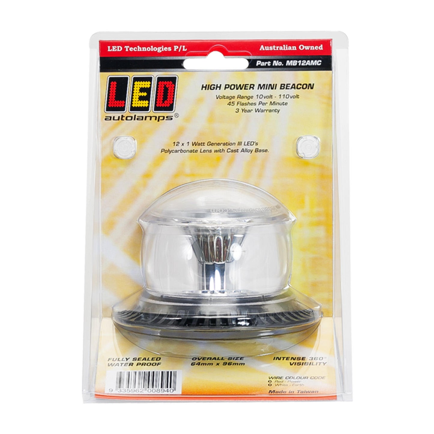 LED Autolamps Strobe-type Beacon - MB12AMC