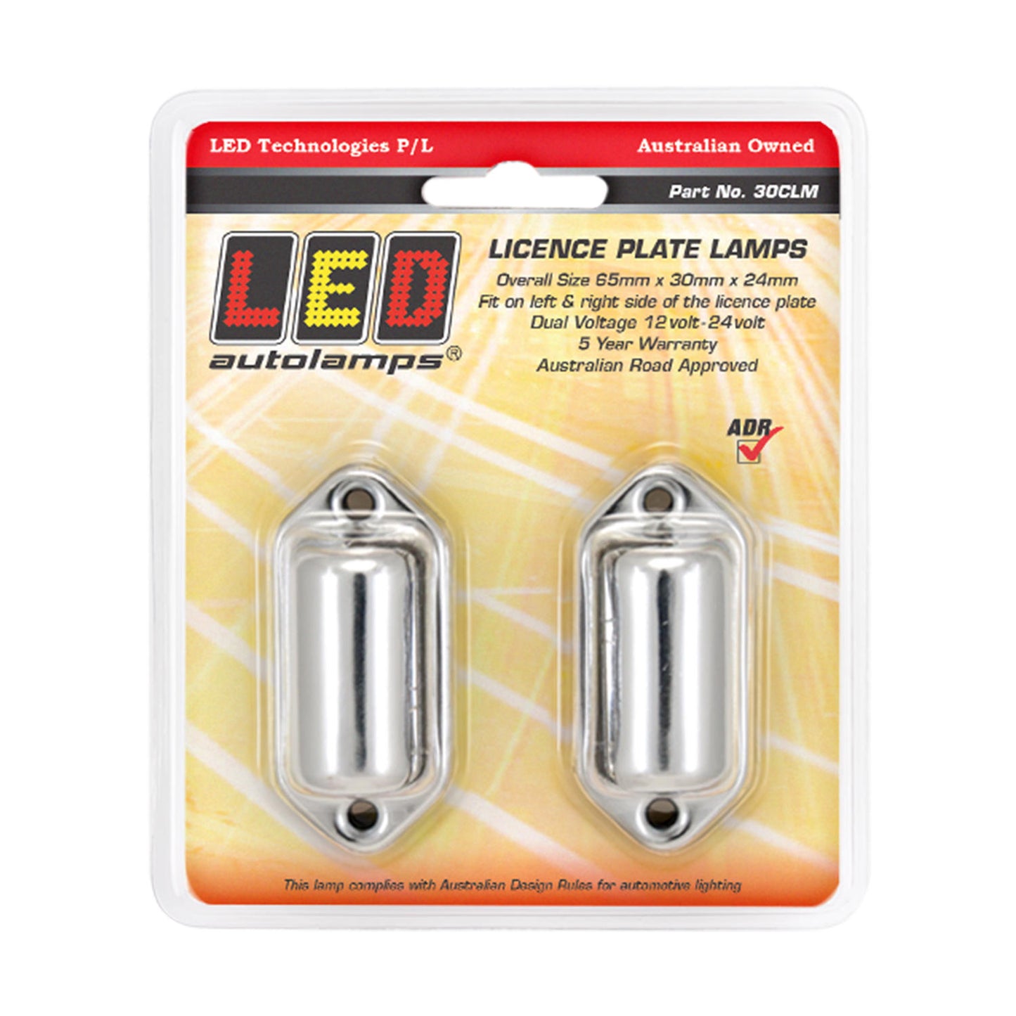 LED Autolamps Licence Plate Light - 30CLM