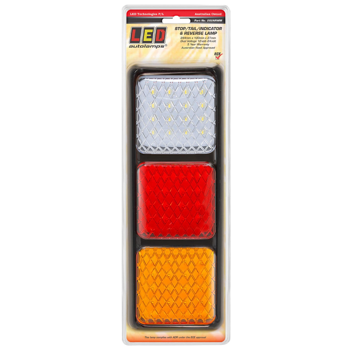 LED Autolamps Tail Light Assembly - 282ARWM