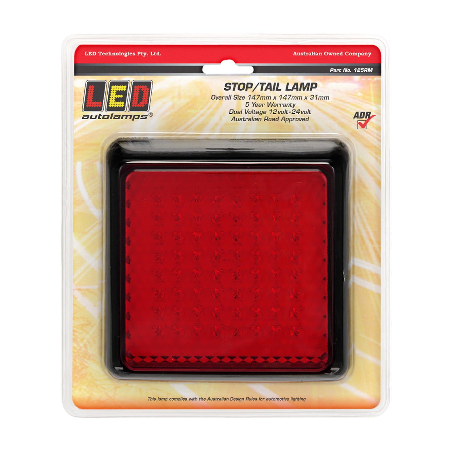 LED Autolamps Stop Light - 125RM