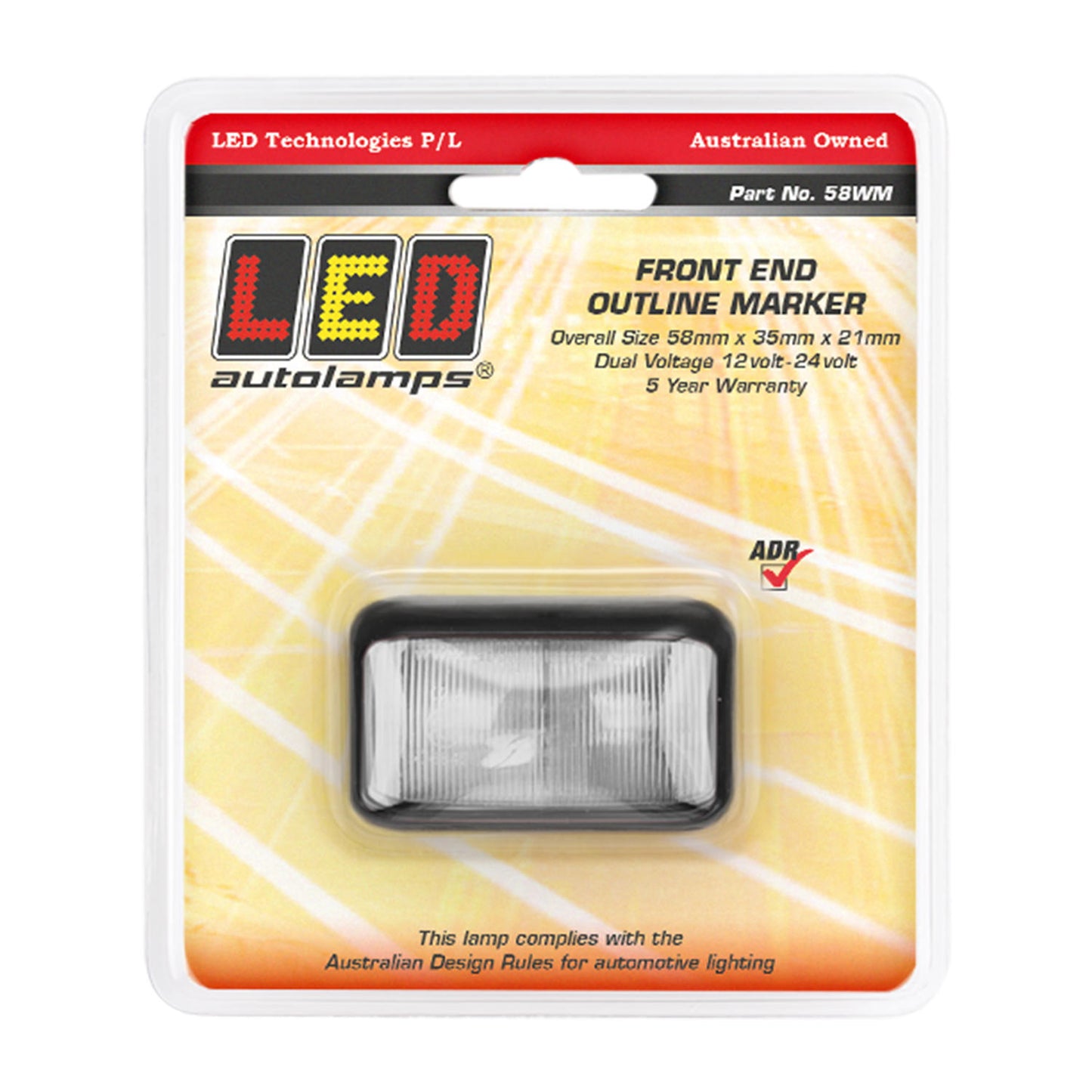 LED Autolamps Clearance Light - 58WM