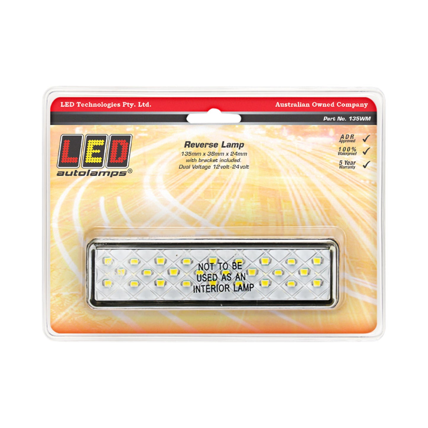 LED Autolamps Reverse Light - 135WM