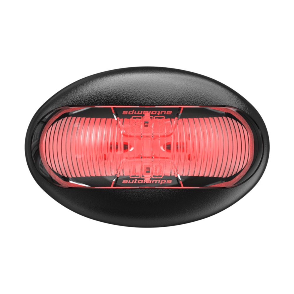 LED Autolamps LED Autolamps Budget Rear End Outline Marker Lamp, Black Bracket, 12/24V, Polybag - 50RMCSB