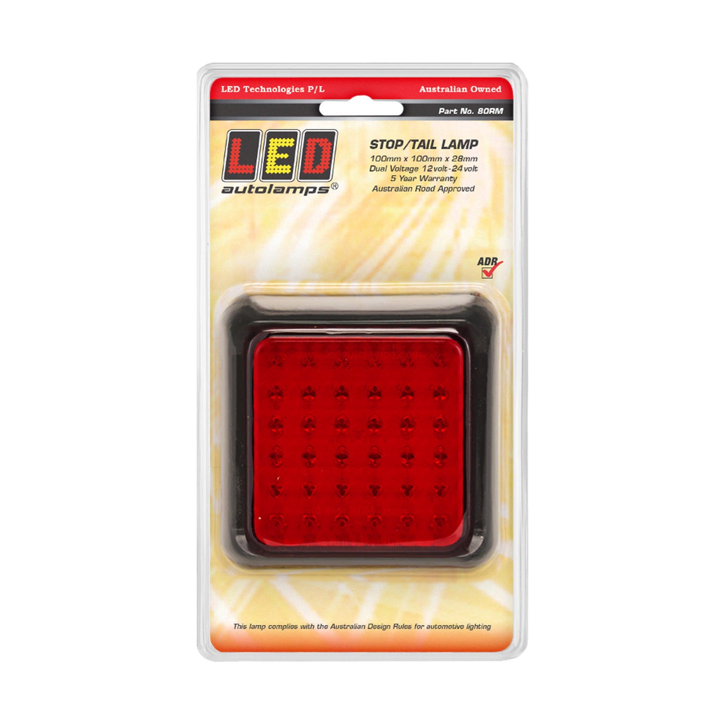 LED Autolamps Stop Light - 80RM