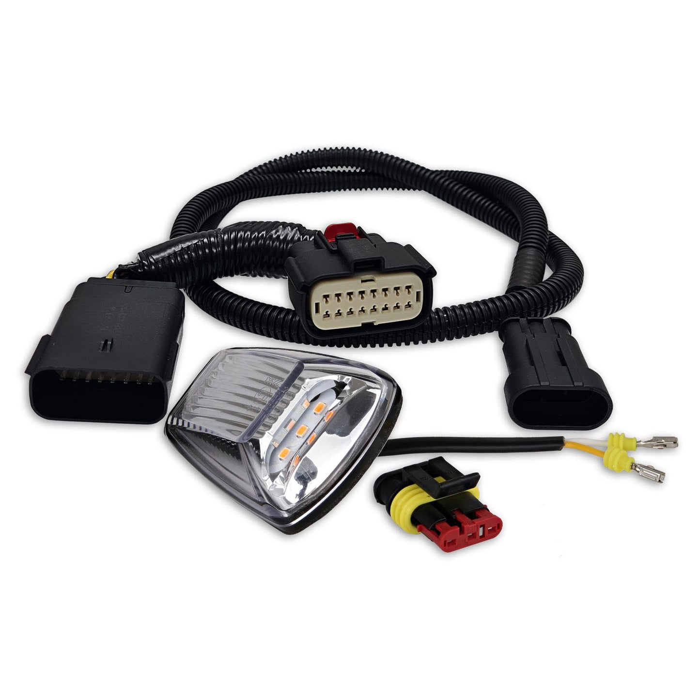 LED Autolamps LED Autolamps Cat 6 Side Direction Indicator, Suits Ranger MY22,  300mm Cable with OE plug, Easy Fit Design with 3M Tape and Serrated Plug, Clear Lens Coloured LEDs, 12/24V, Single Bulk - 77ACMB-RANGER22