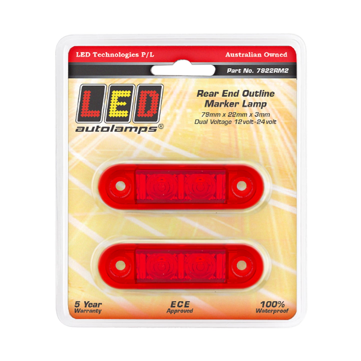 LED Autolamps Clearance Light - 7922RM2