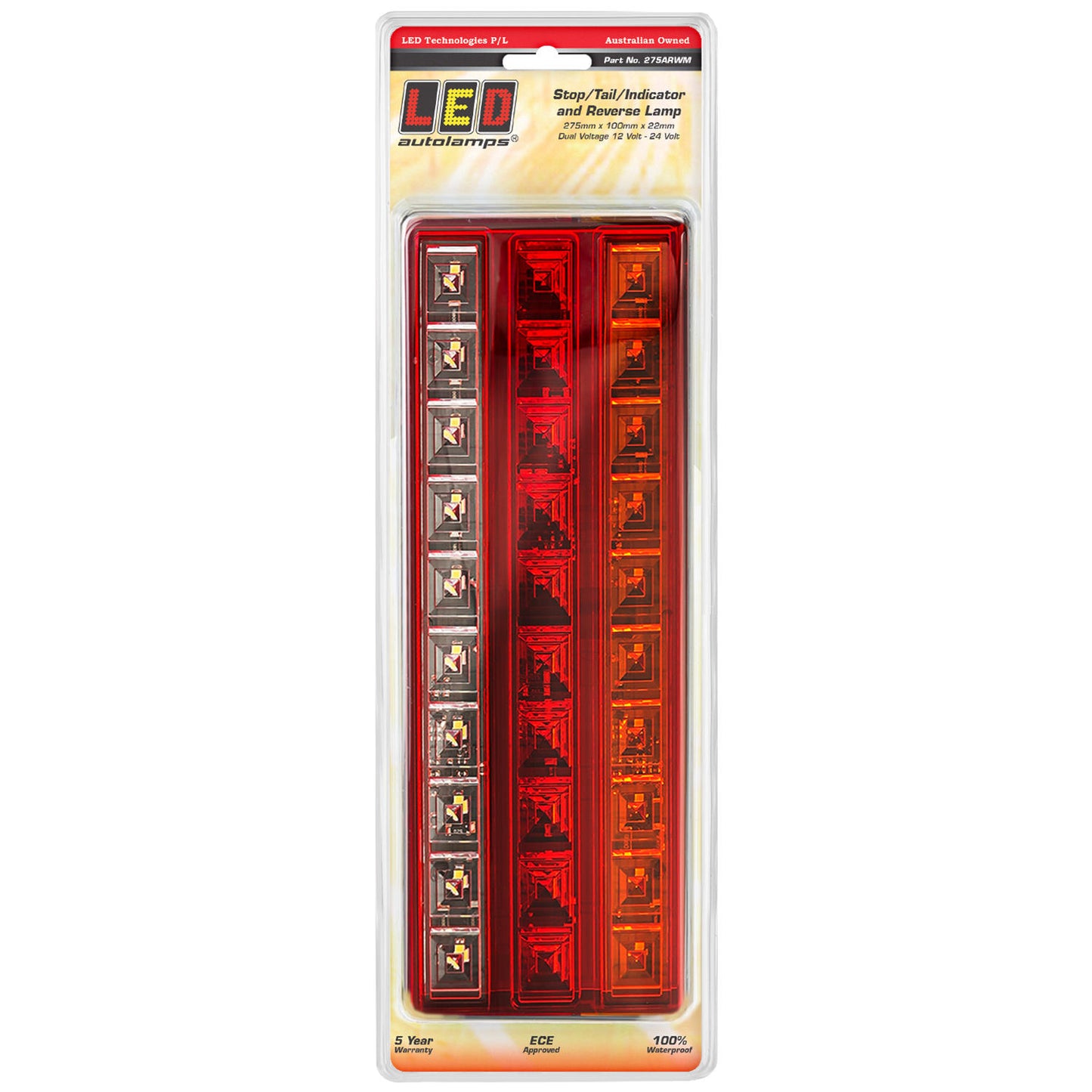 LED Autolamps Tail Light Assembly - 275ARWM